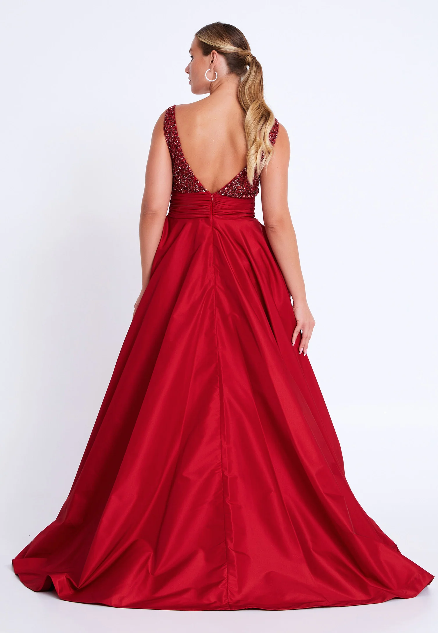 Sleeveless Maxi Polyester A - Line Plus Size Wedding Guest Dress aln01523 - Image 18
