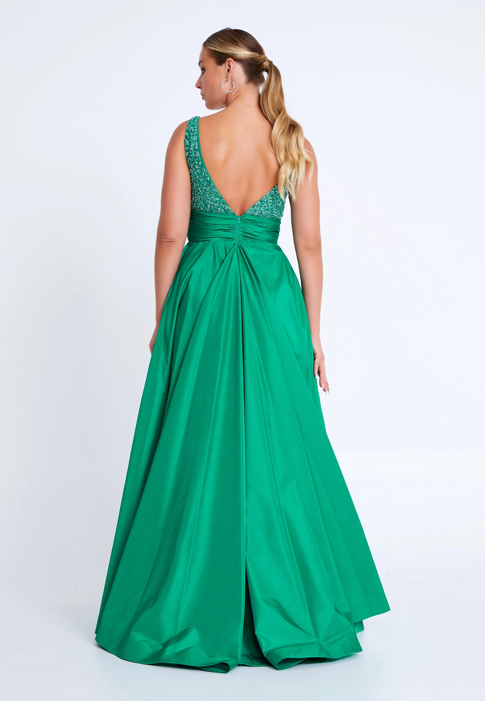 Sleeveless Maxi Polyester A - Line Plus Size Wedding Guest Dress aln01523 - Image 2