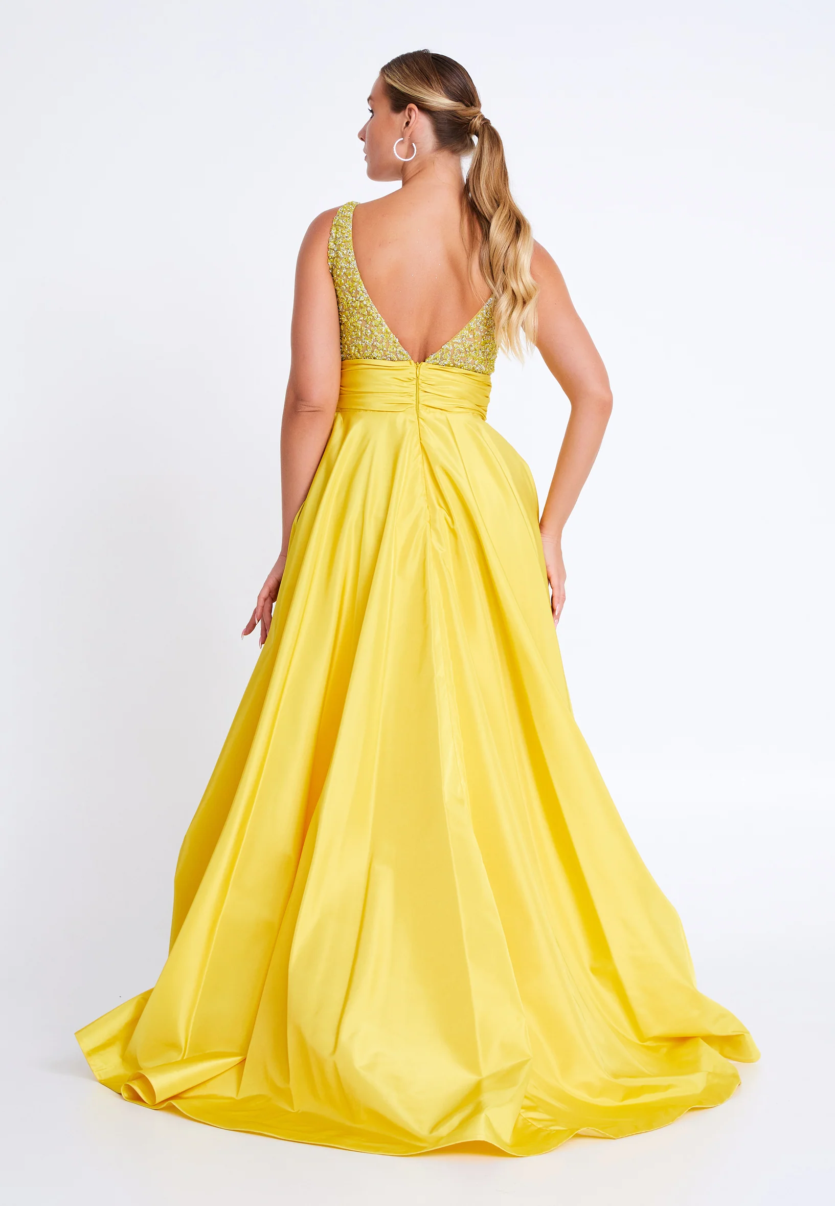 Sleeveless Maxi Polyester A - Line Plus Size Wedding Guest Dress aln01523 - Image 22