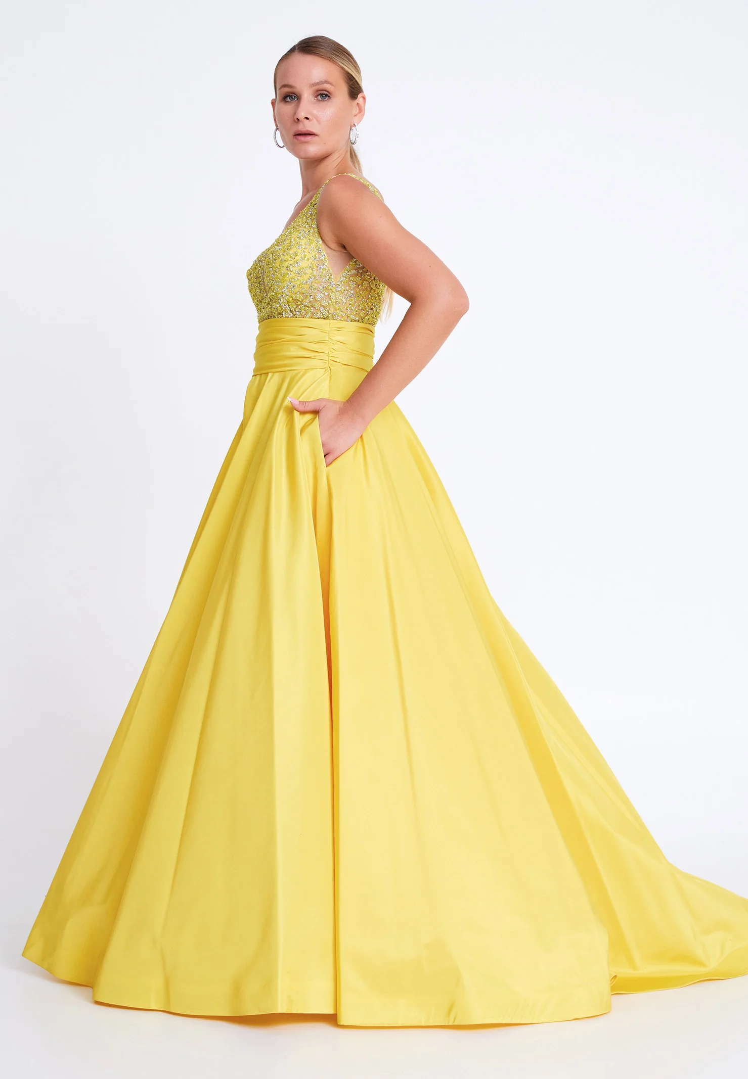 Sleeveless Maxi Polyester A - Line Plus Size Wedding Guest Dress aln01523 - Image 23