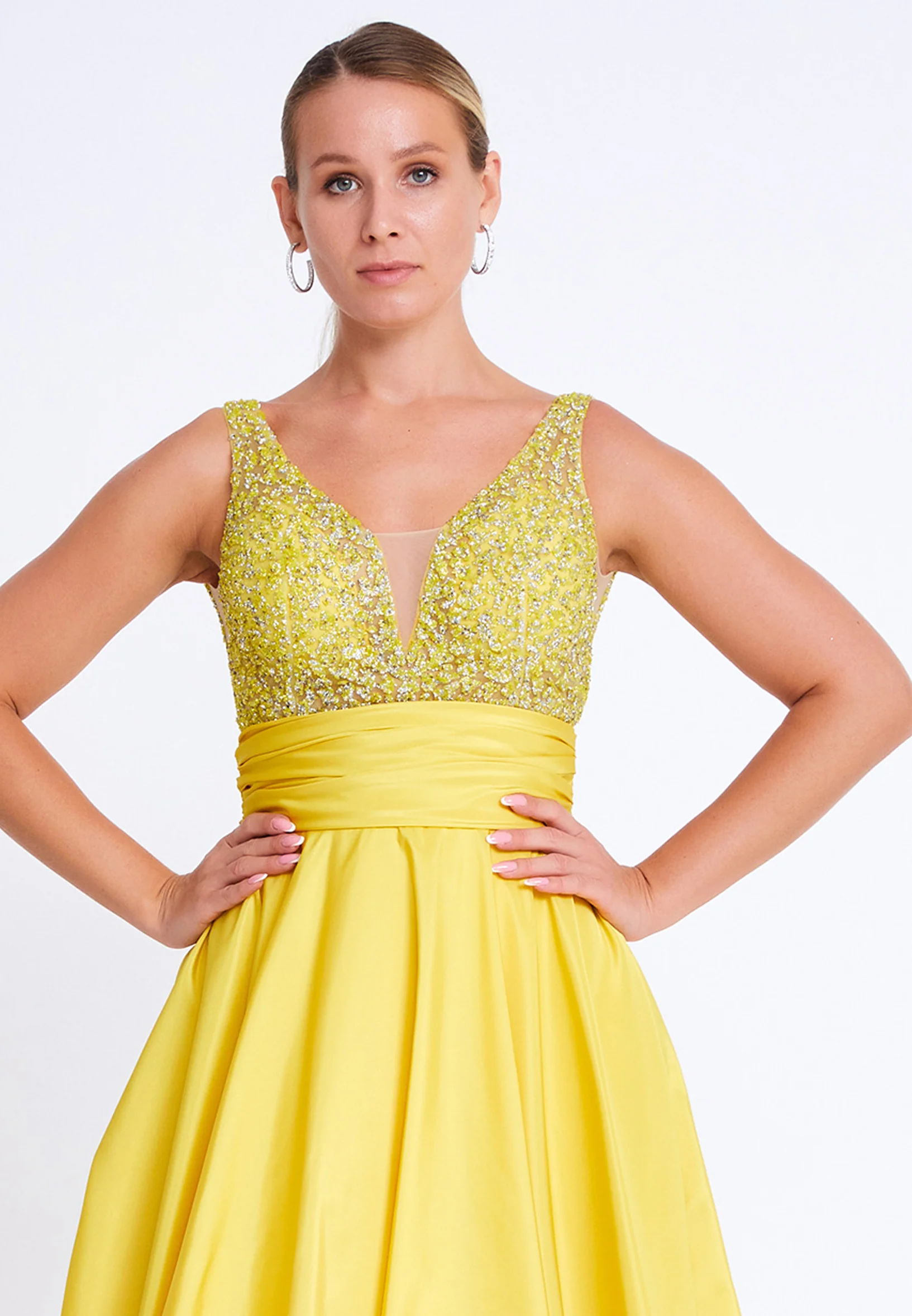 Sleeveless Maxi Polyester A - Line Plus Size Wedding Guest Dress aln01523 - Image 24
