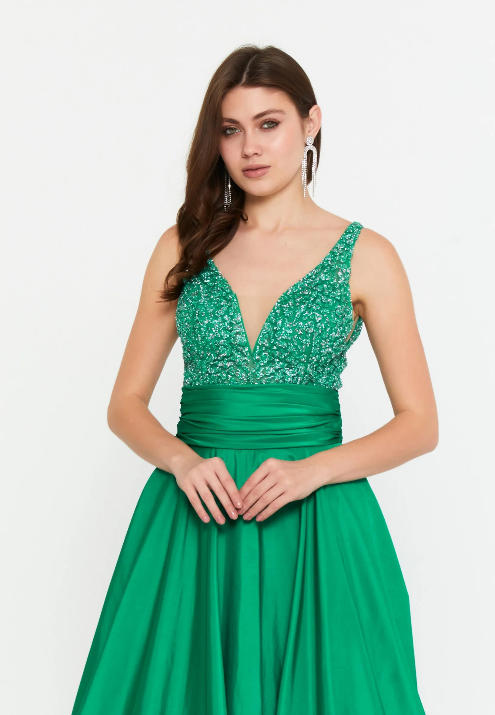 Sleeveless Maxi Polyester A - Line Regular Prom Dress aln1523 - Image 20