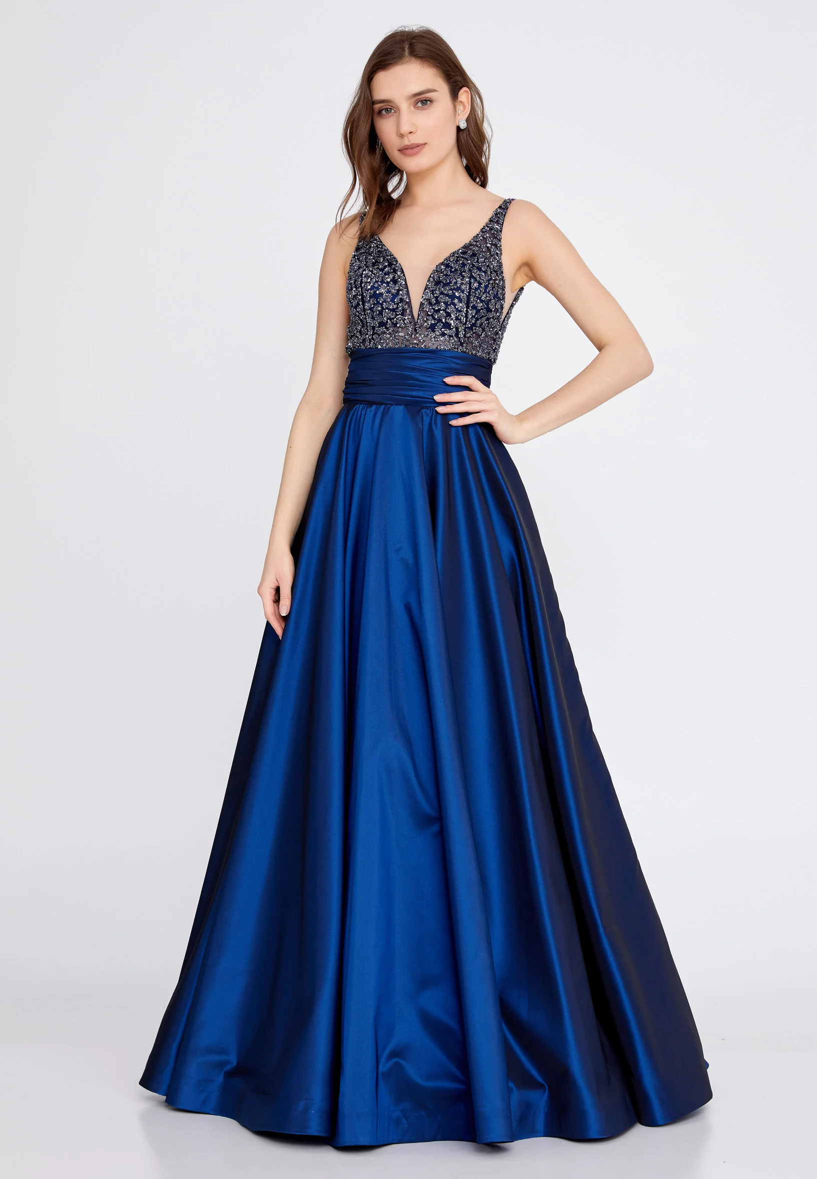 Sleeveless Maxi Polyester A - Line Regular Prom Dress aln1523 - Image 5