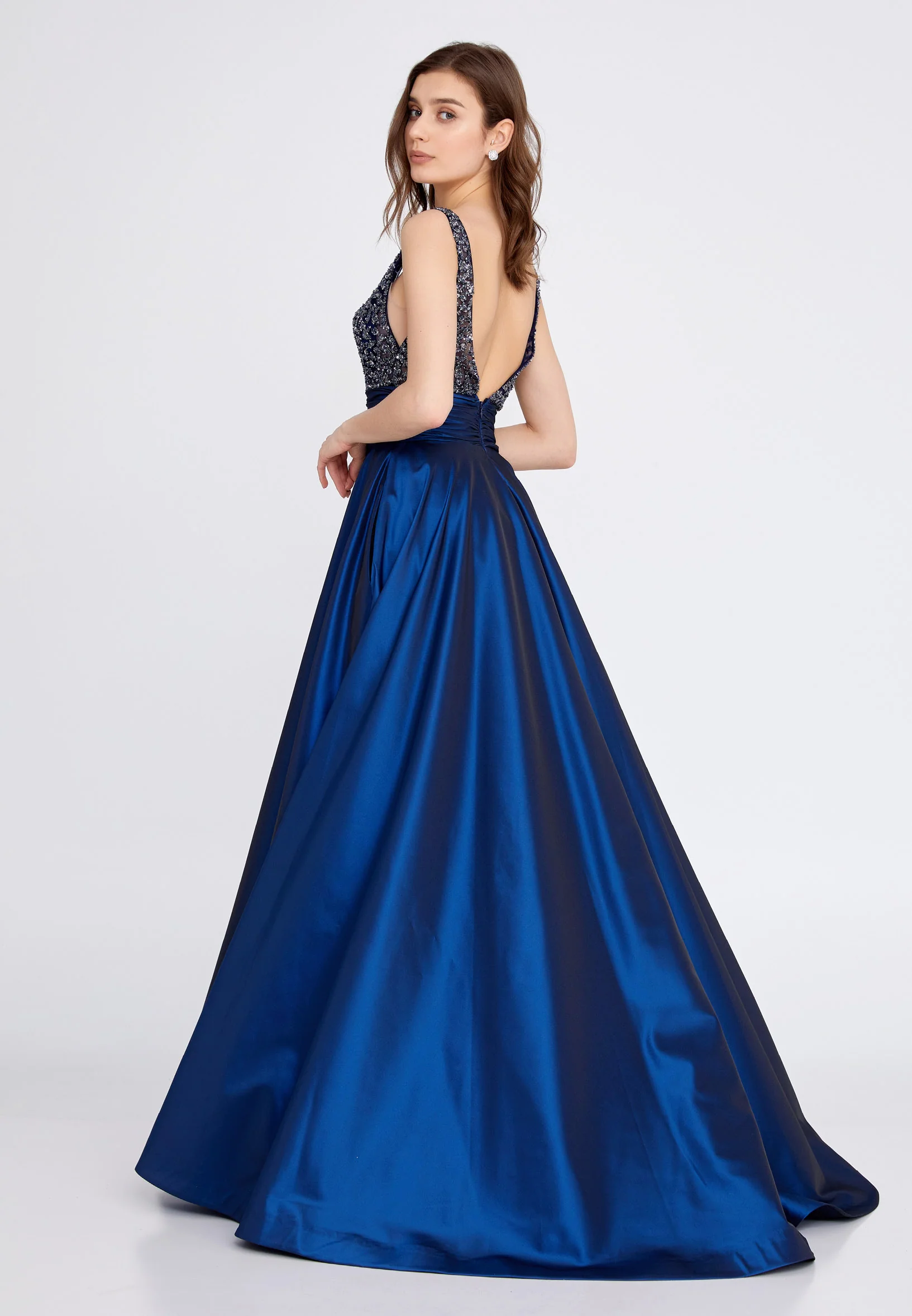 Sleeveless Maxi Polyester A - Line Regular Prom Dress aln1523 - Image 6