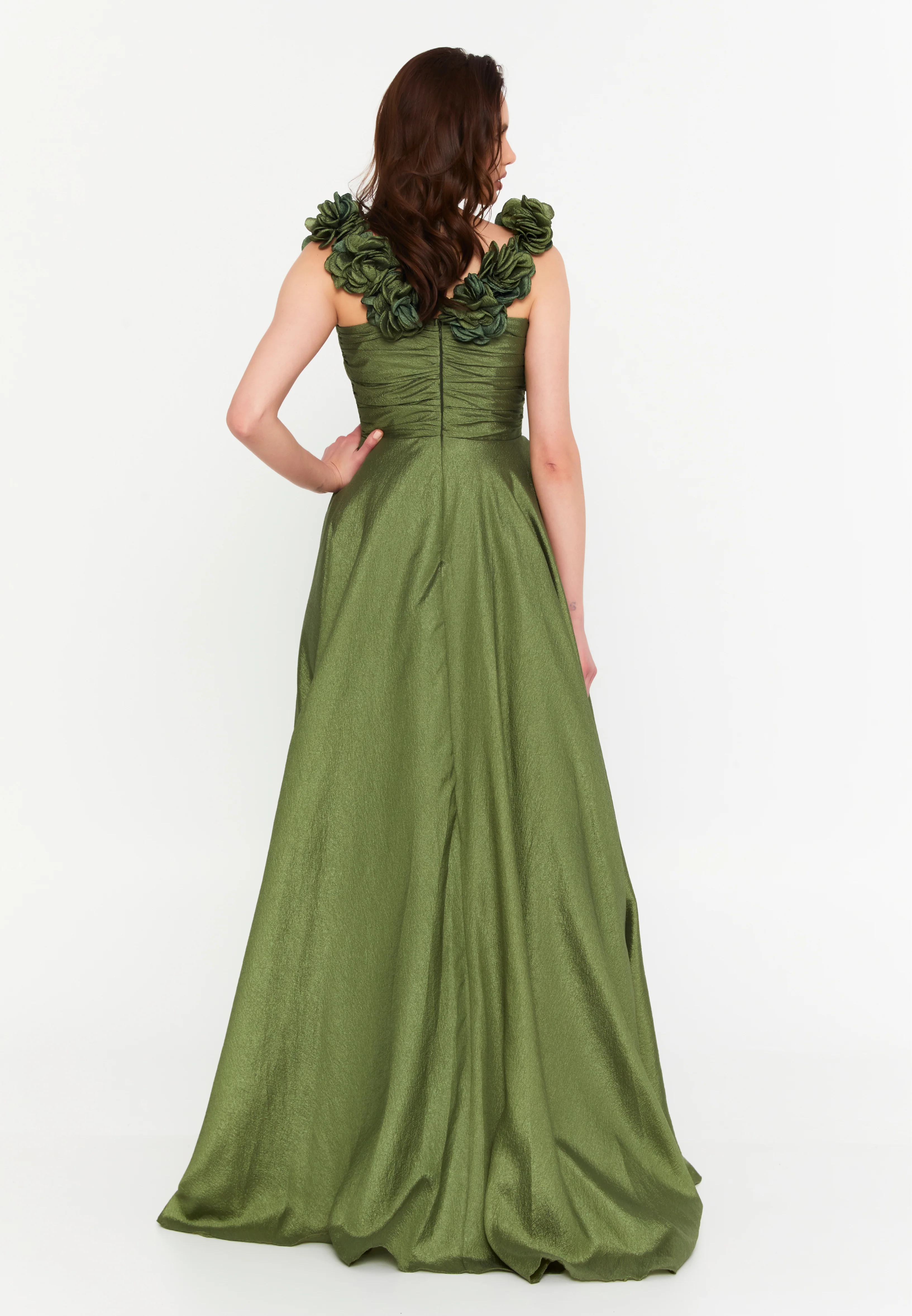 Sleeveless Maxi Polyester A - Line Regular Prom Dress aln1837 - Image 10