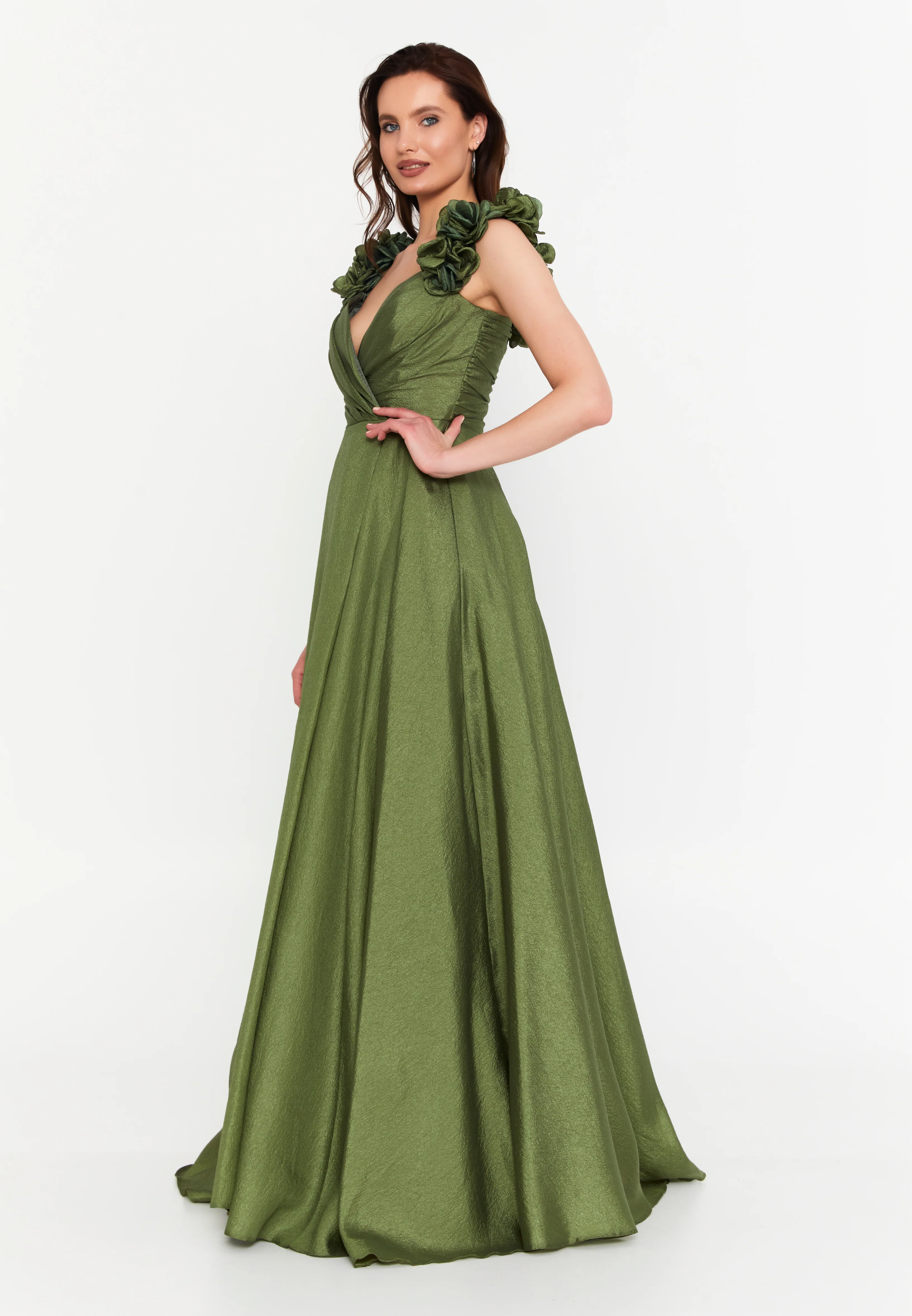 Sleeveless Maxi Polyester A - Line Regular Prom Dress aln1837 - Image 11