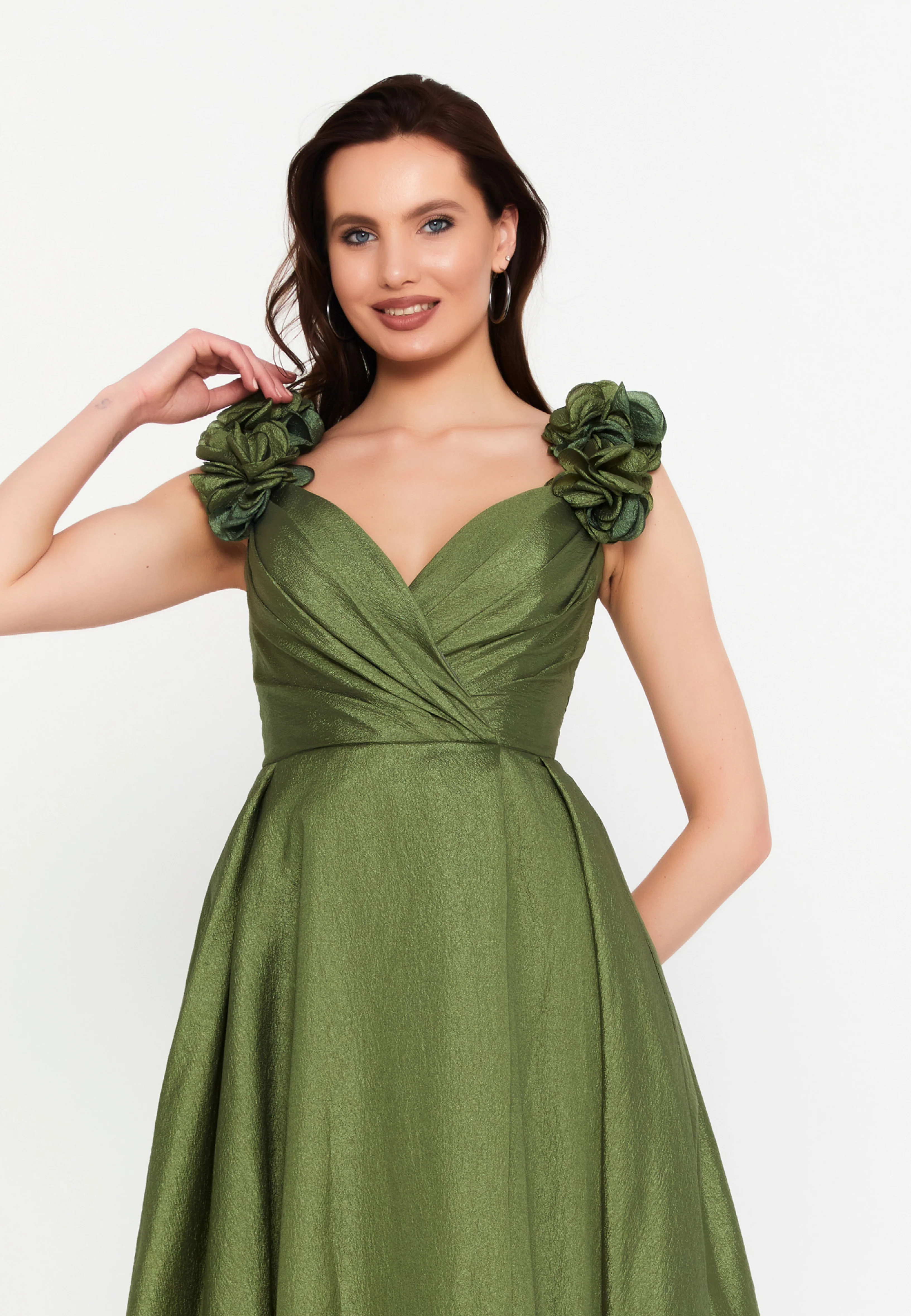 Sleeveless Maxi Polyester A - Line Regular Prom Dress aln1837 - Image 12