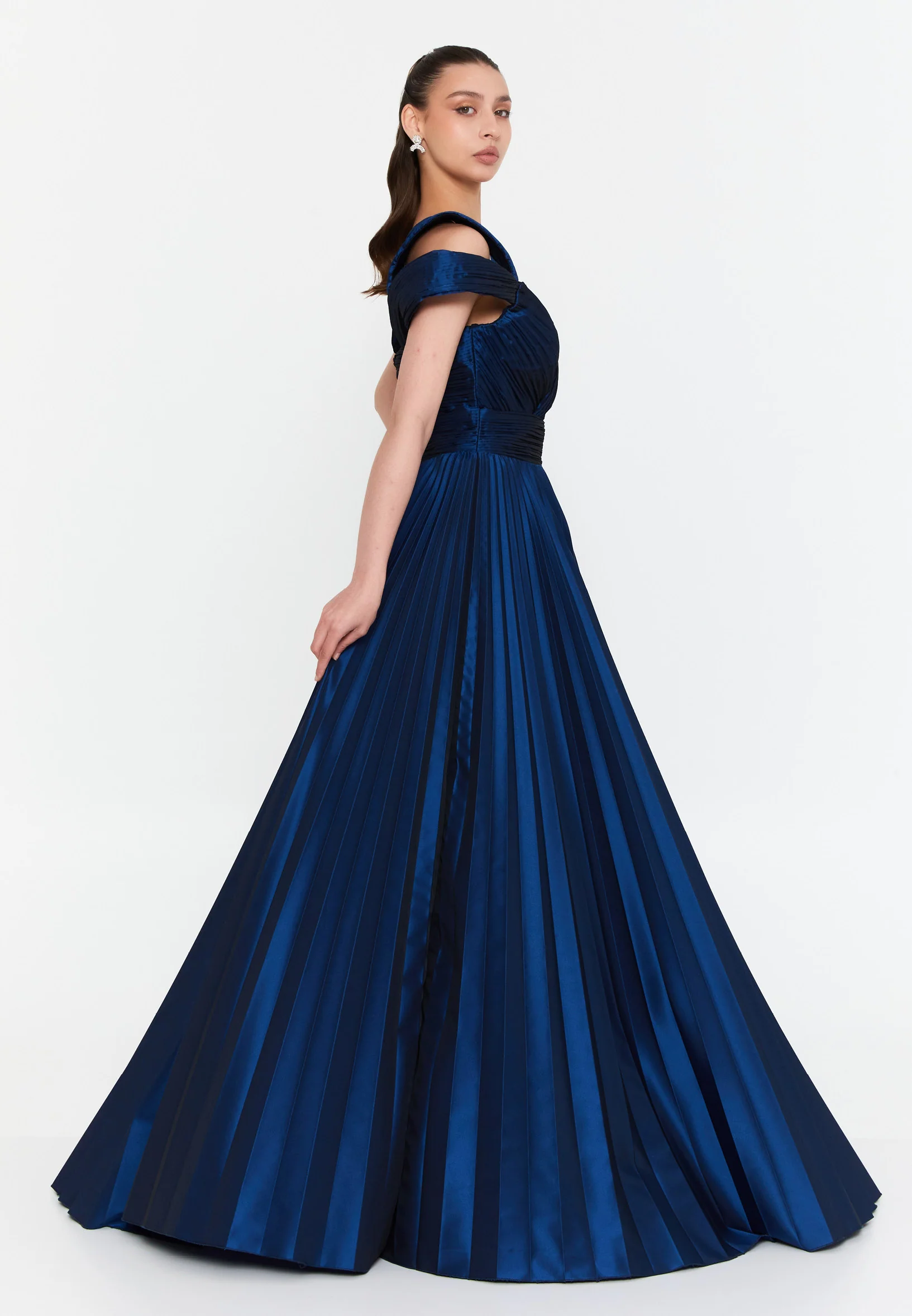 Sleeveless Maxi Polyester A - Line Regular Prom Dress aln1845 - Image 11