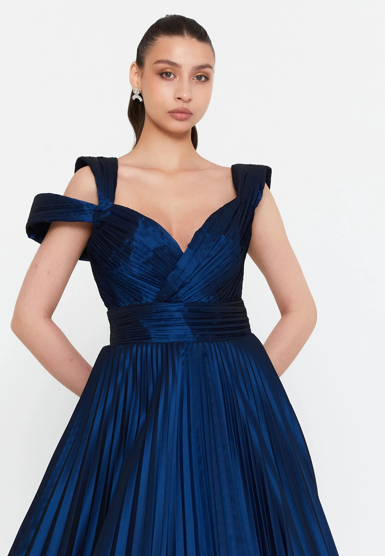 Sleeveless Maxi Polyester A - Line Regular Prom Dress aln1845 - Image 12