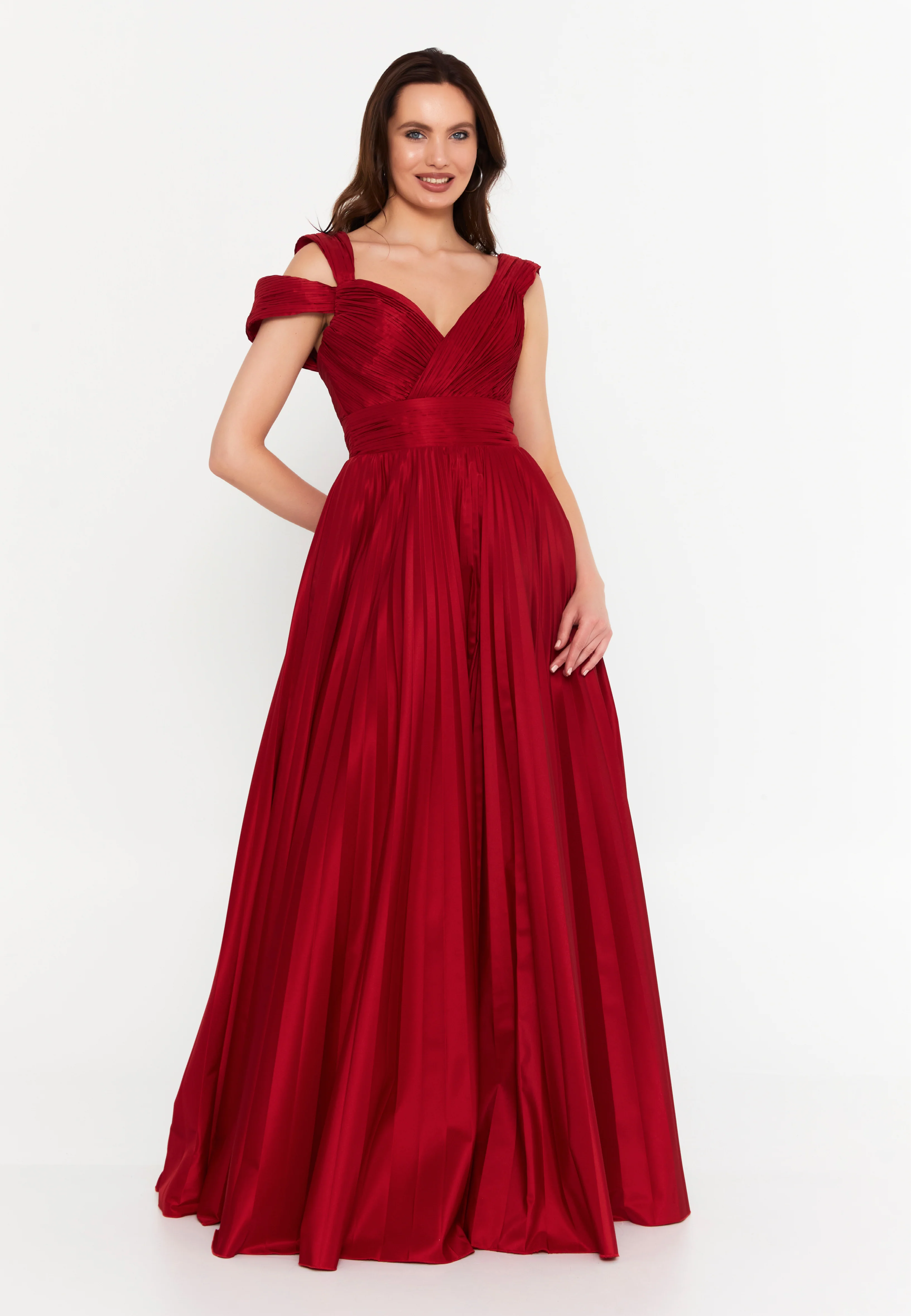 Sleeveless Maxi Polyester A - Line Regular Prom Dress aln1845 - Image 13