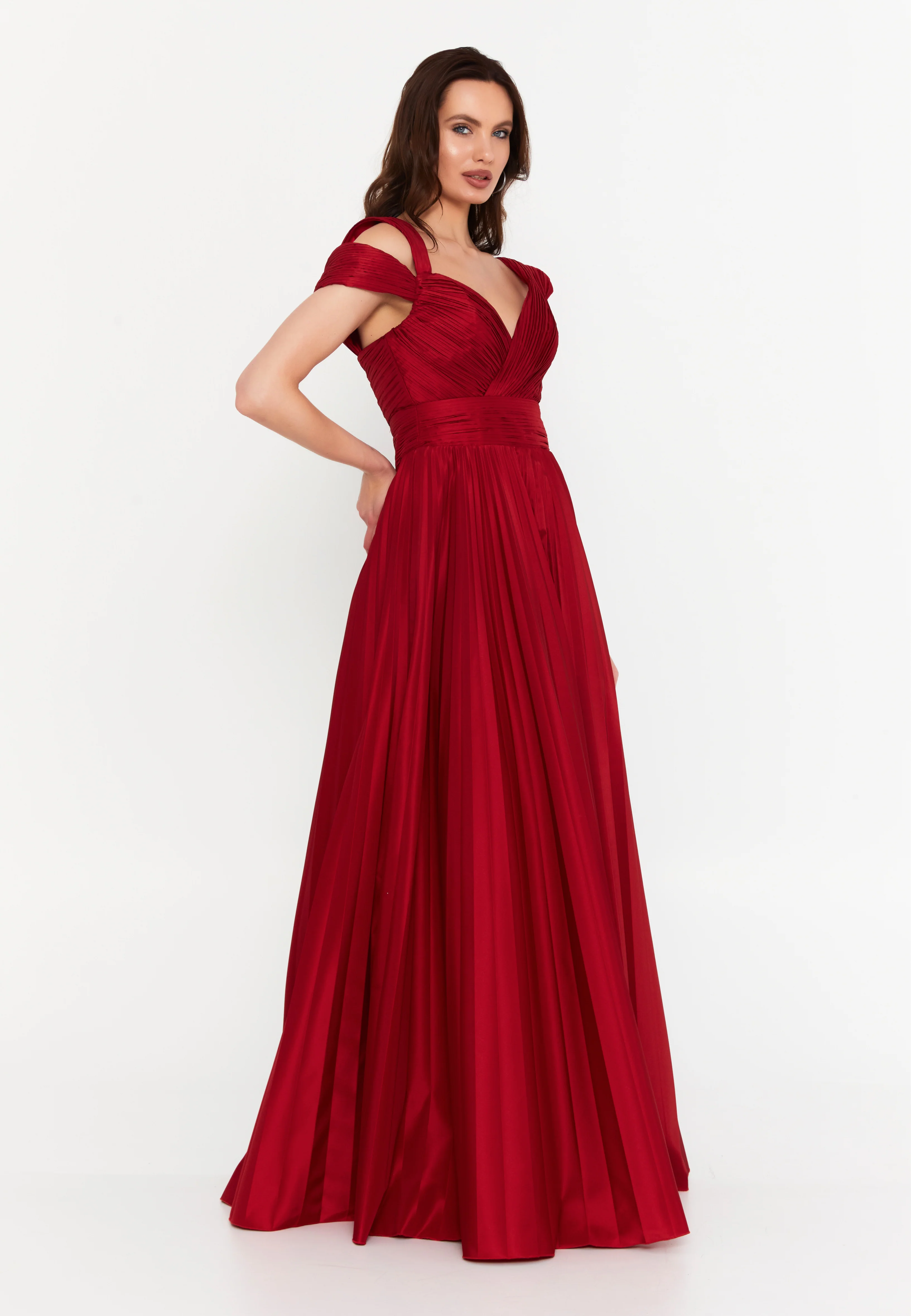 Sleeveless Maxi Polyester A - Line Regular Prom Dress aln1845 - Image 15