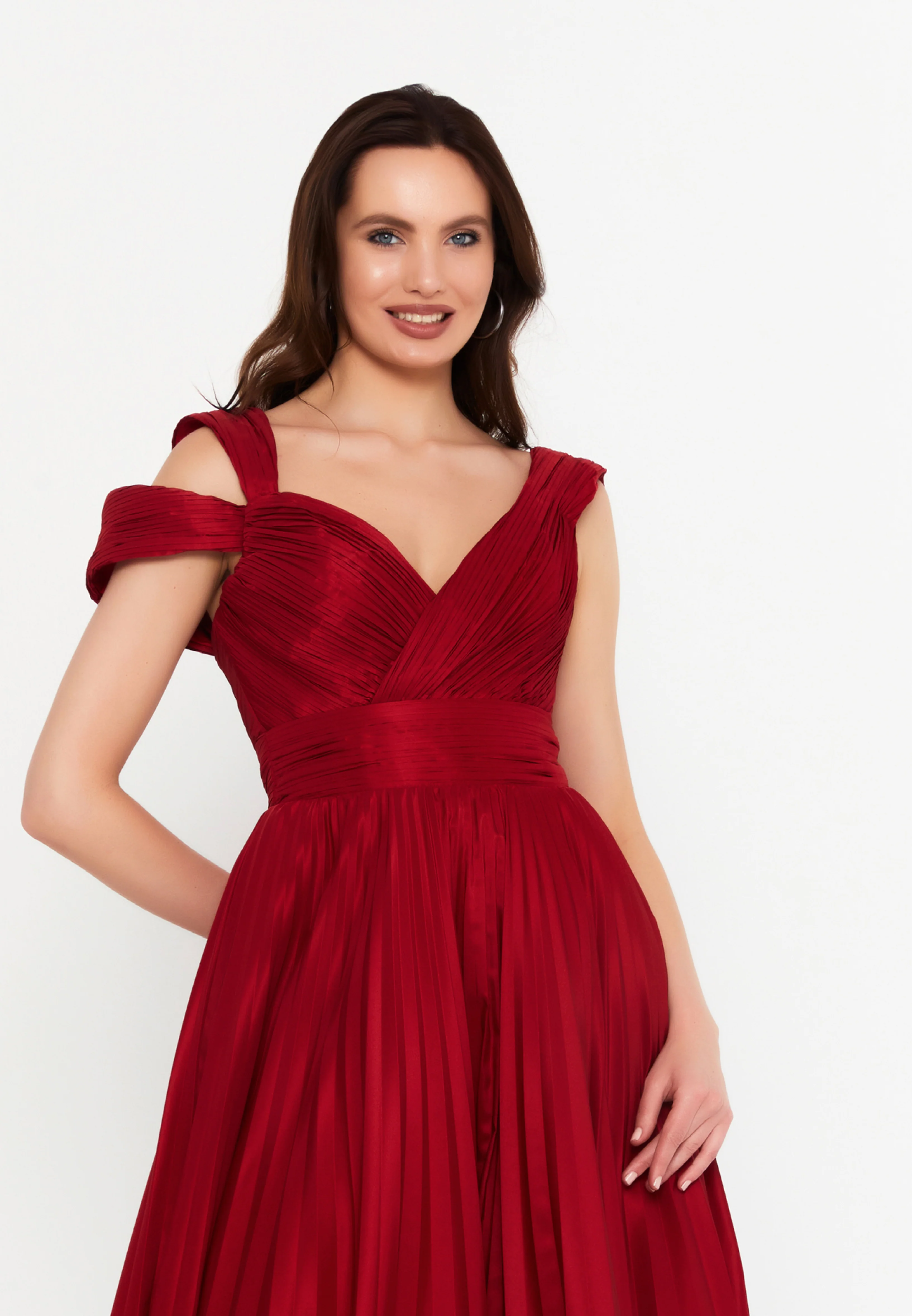 Sleeveless Maxi Polyester A - Line Regular Prom Dress aln1845 - Image 16