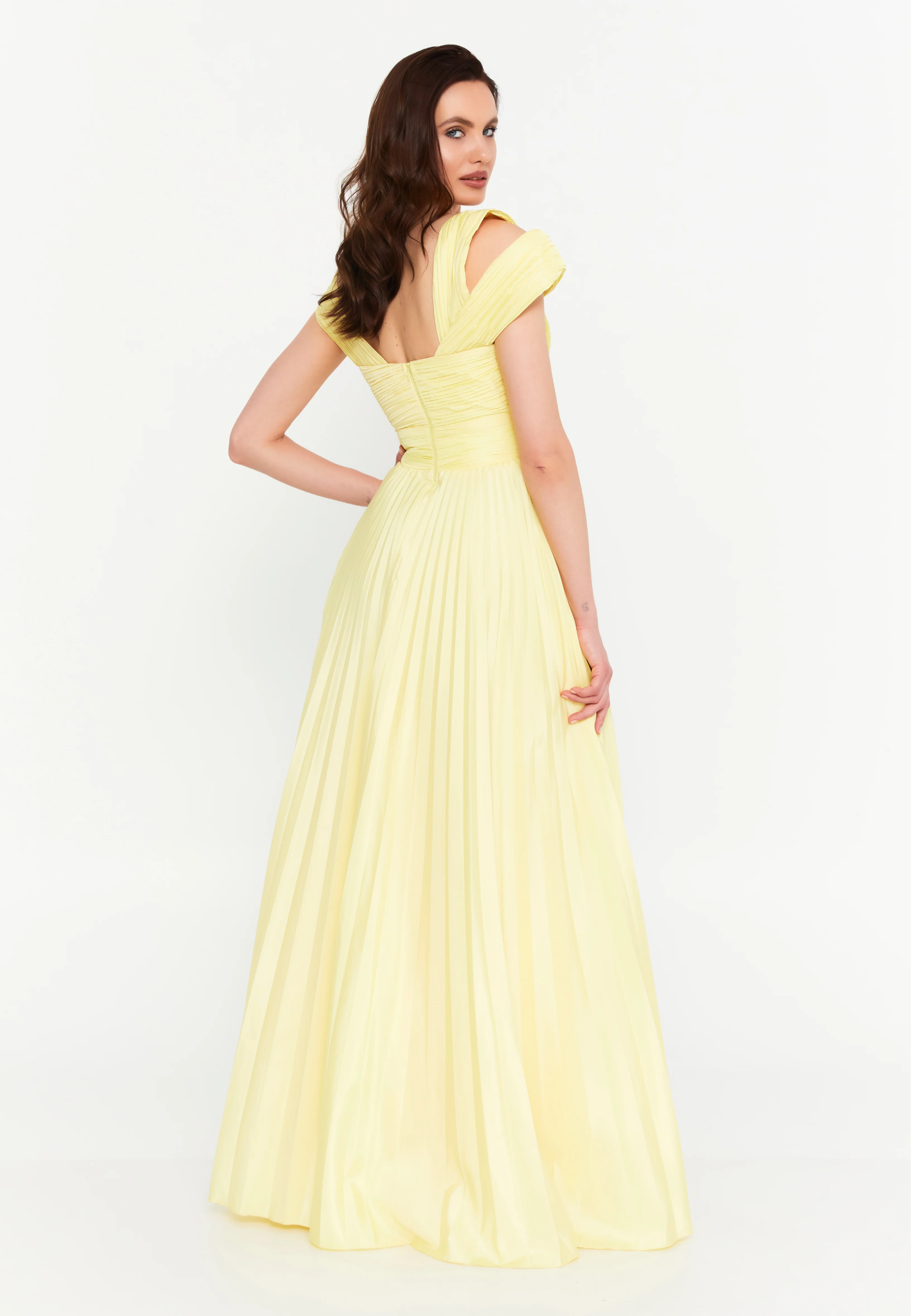 Sleeveless Maxi Polyester A - Line Regular Prom Dress aln1845 - Image 18