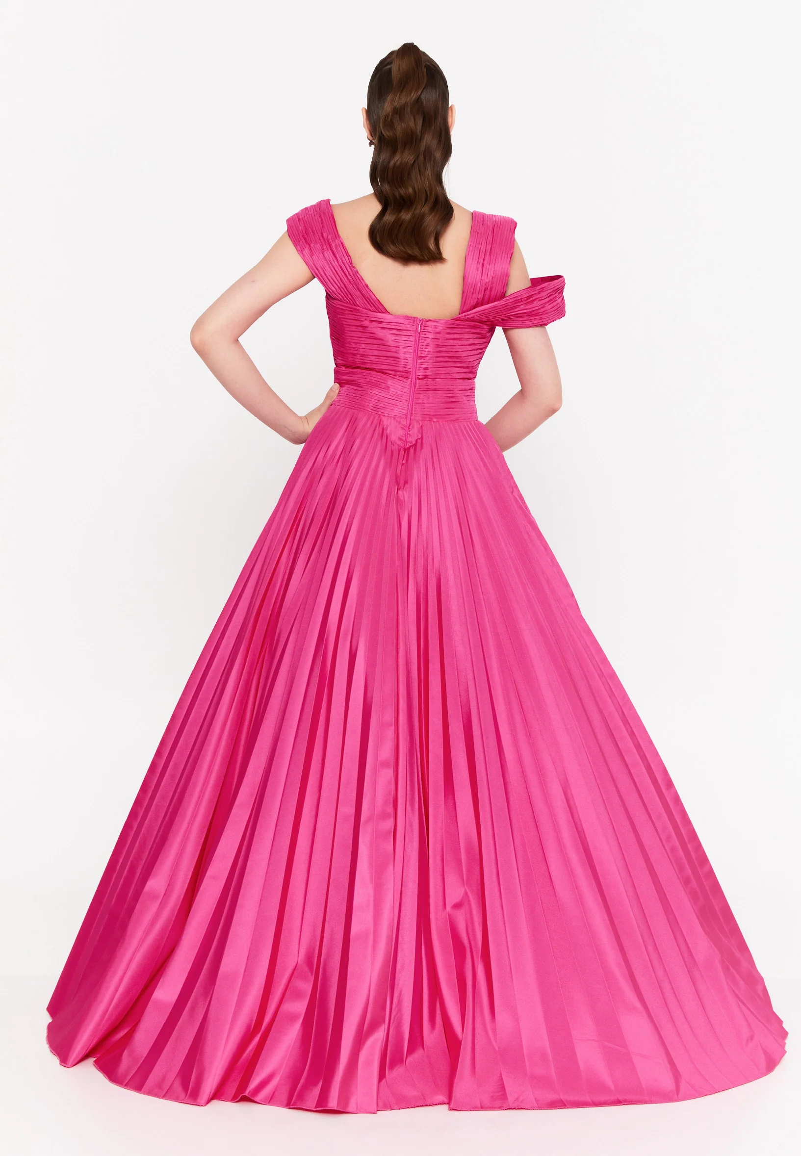 Sleeveless Maxi Polyester A - Line Regular Prom Dress aln1845 - Image 6