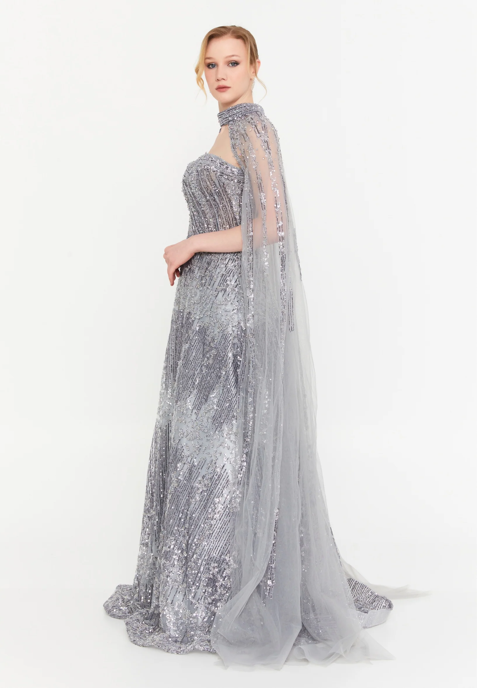Sleeveless Maxi Polyester A - Line Regular Prom Dress mtc1067 - Image 3