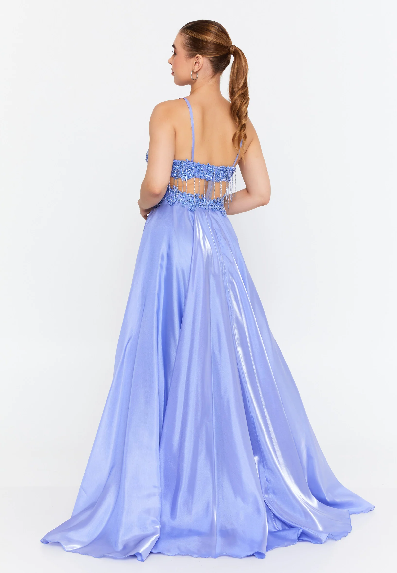 Sleeveless Maxi Polyester A - Line Regular Prom Dress omn645 - Image 2