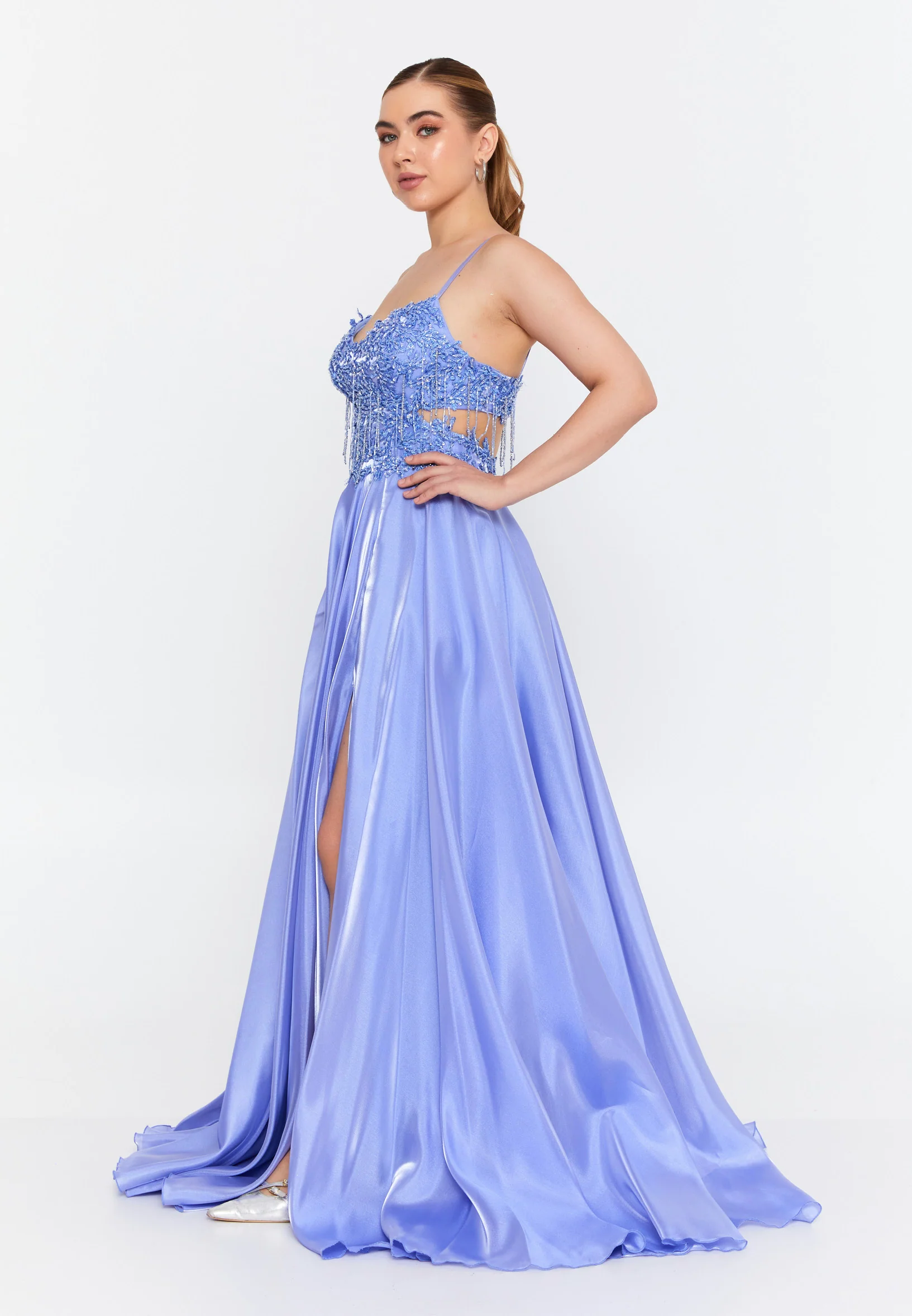 Sleeveless Maxi Polyester A - Line Regular Prom Dress omn645 - Image 3