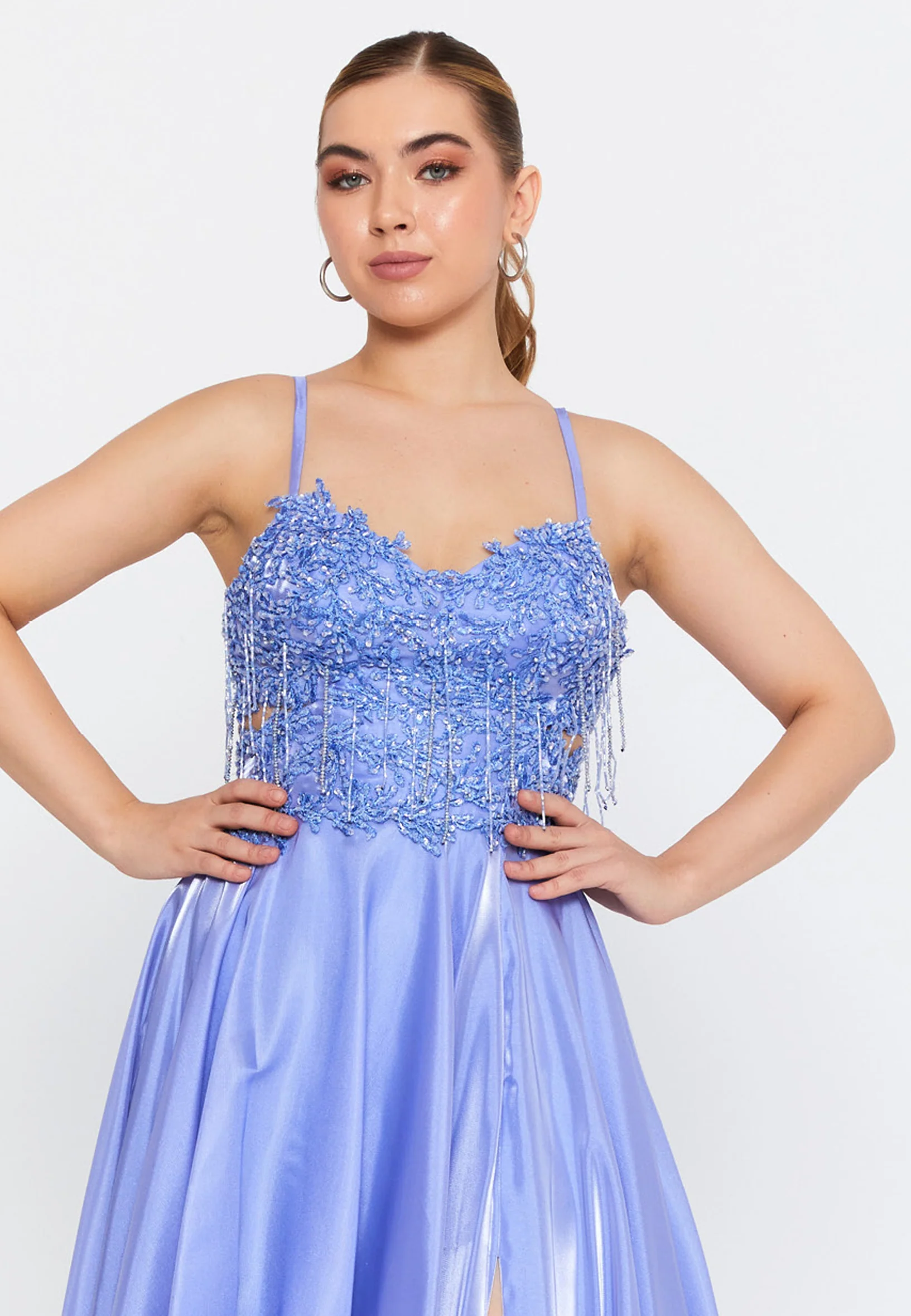 Sleeveless Maxi Polyester A - Line Regular Prom Dress omn645 - Image 4