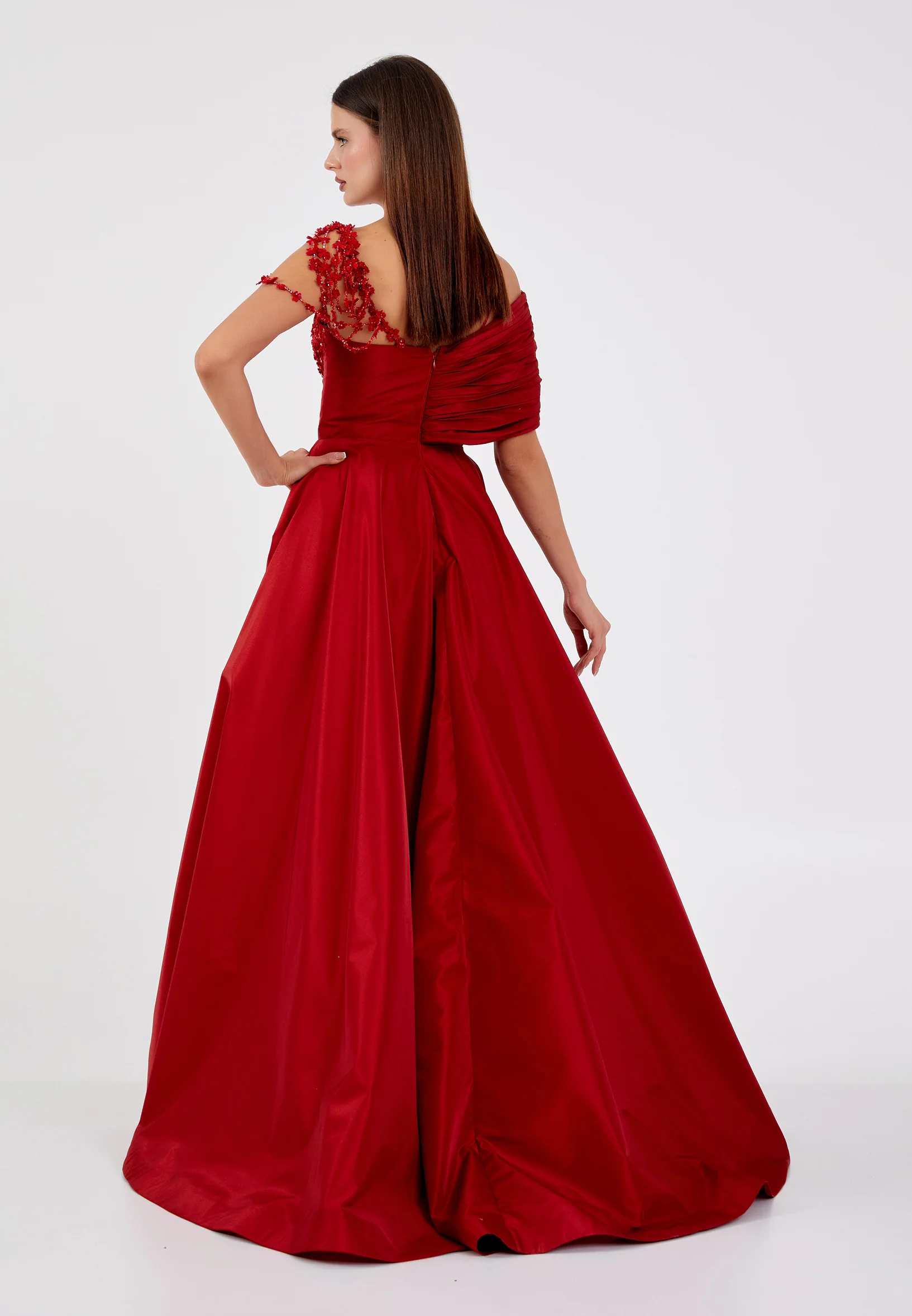 Sleeveless Maxi Polyester A - Line Regular Wedding Guest Dress aln1616 - Image 2