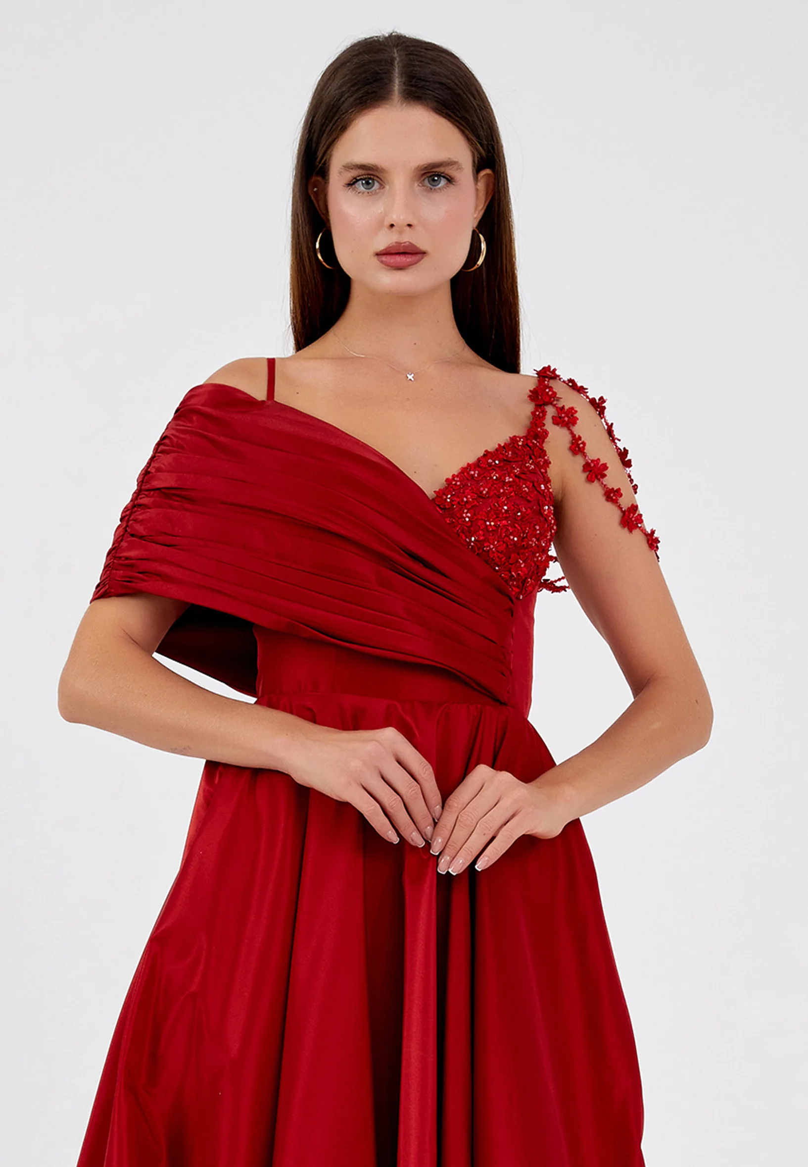 Sleeveless Maxi Polyester A - Line Regular Wedding Guest Dress aln1616 - Image 4