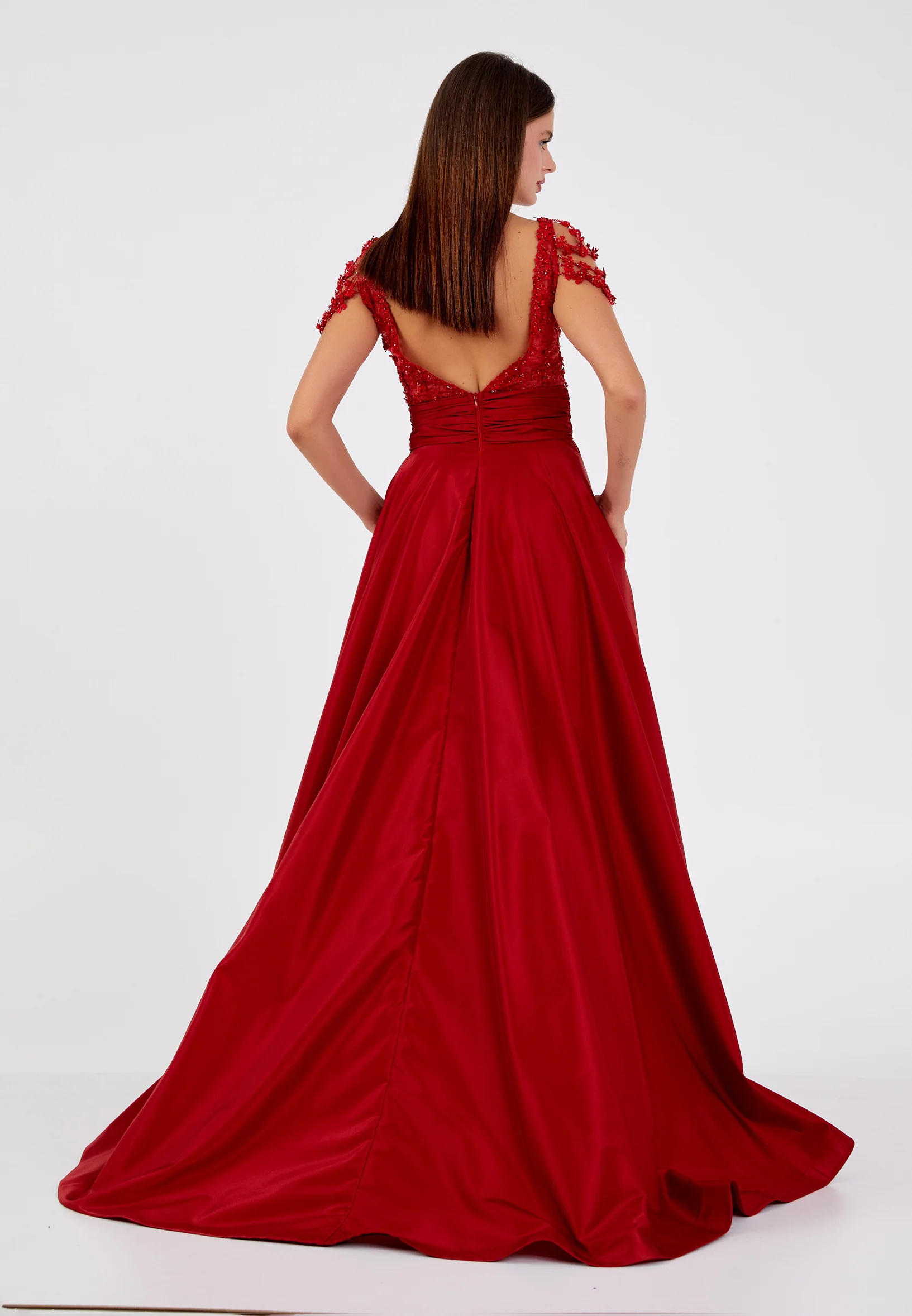 Sleeveless Maxi Polyester A - Line Regular Wedding Guest Dress aln1617 - Image 2