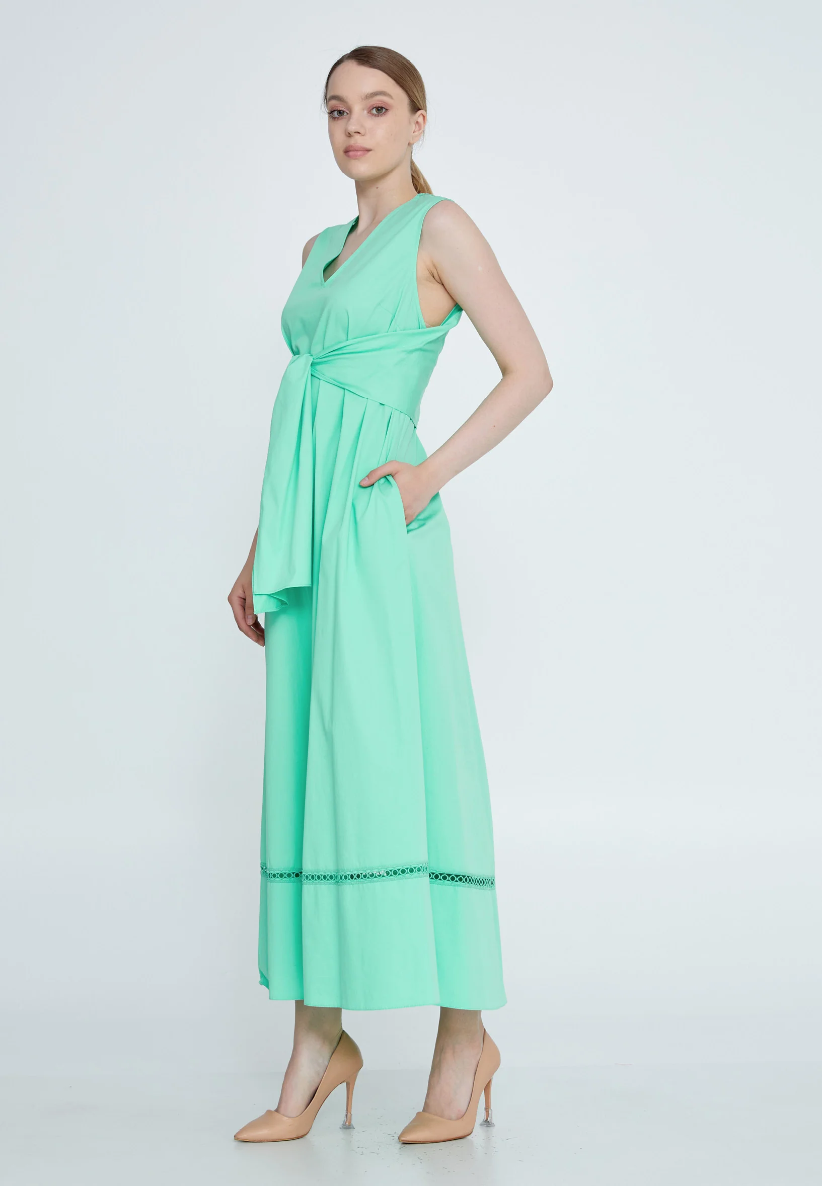 Sleeveless Maxi Polyester Column Regular Casual Dress kmy24y40484 - Image 3
