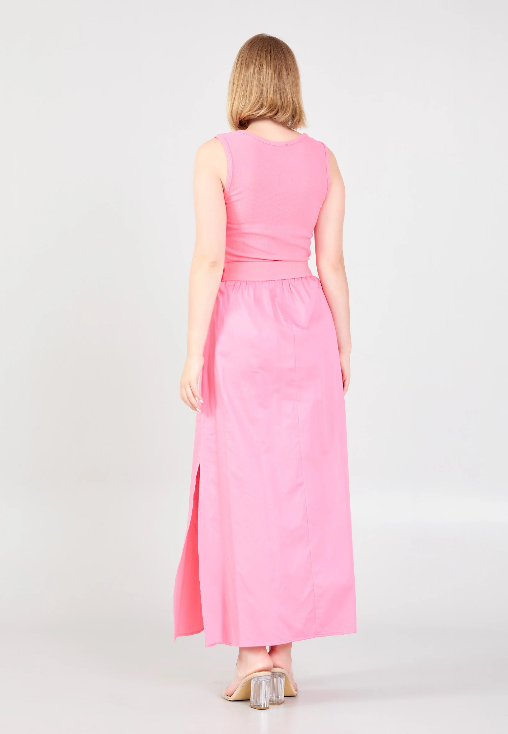 Sleeveless Maxi Polyester Column Regular Casual Dress shu23sy02015 - Image 10