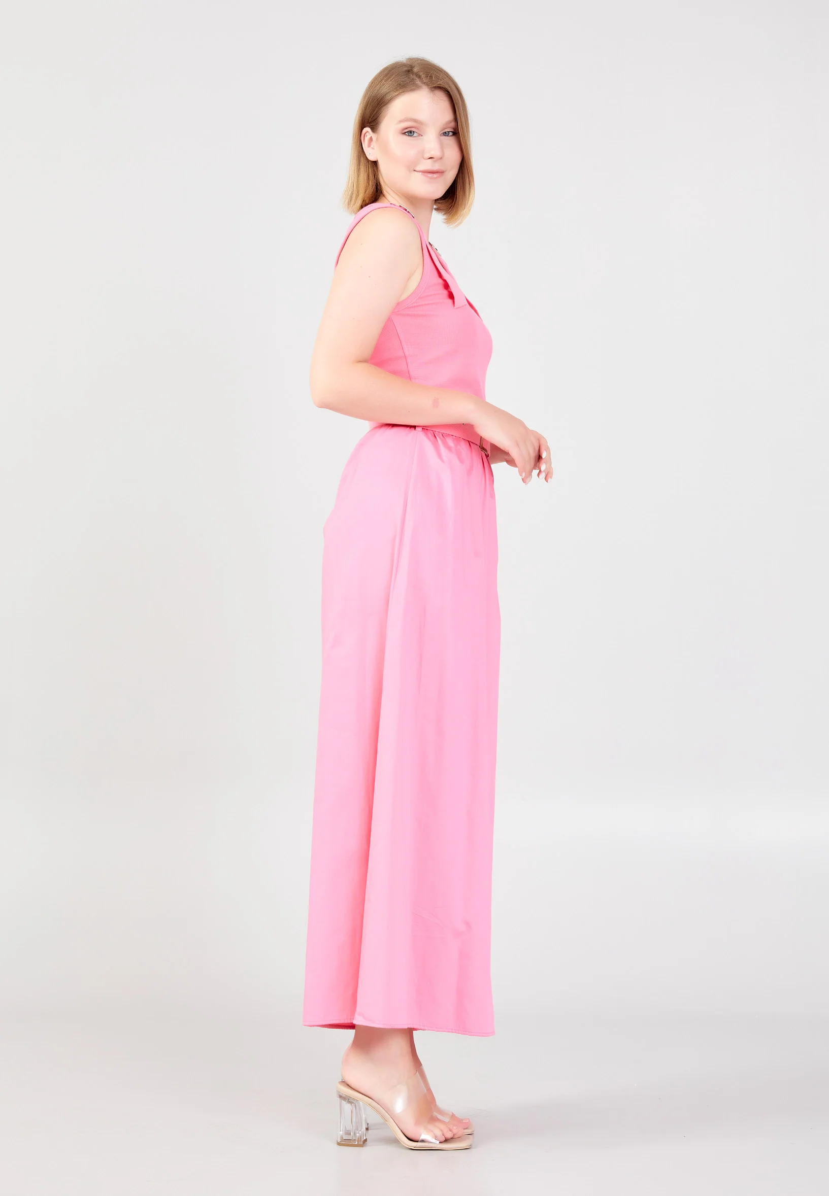 Sleeveless Maxi Polyester Column Regular Casual Dress shu23sy02015 - Image 11