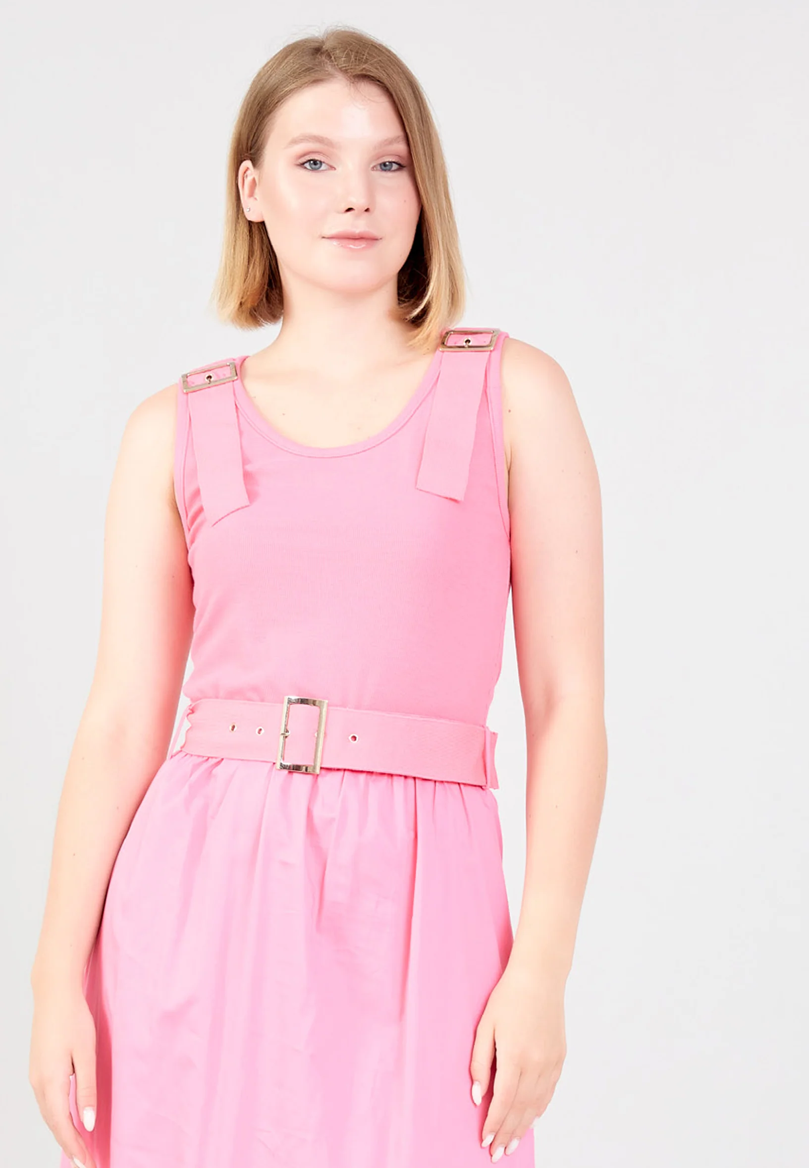 Sleeveless Maxi Polyester Column Regular Casual Dress shu23sy02015 - Image 12