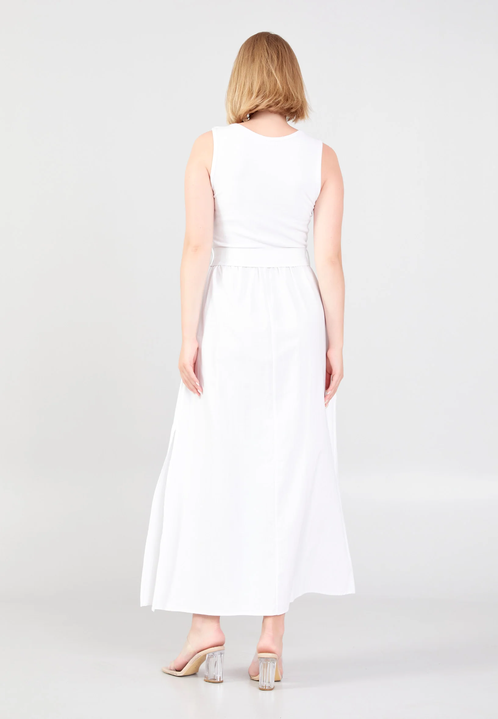 Sleeveless Maxi Polyester Column Regular Casual Dress shu23sy02015 - Image 14