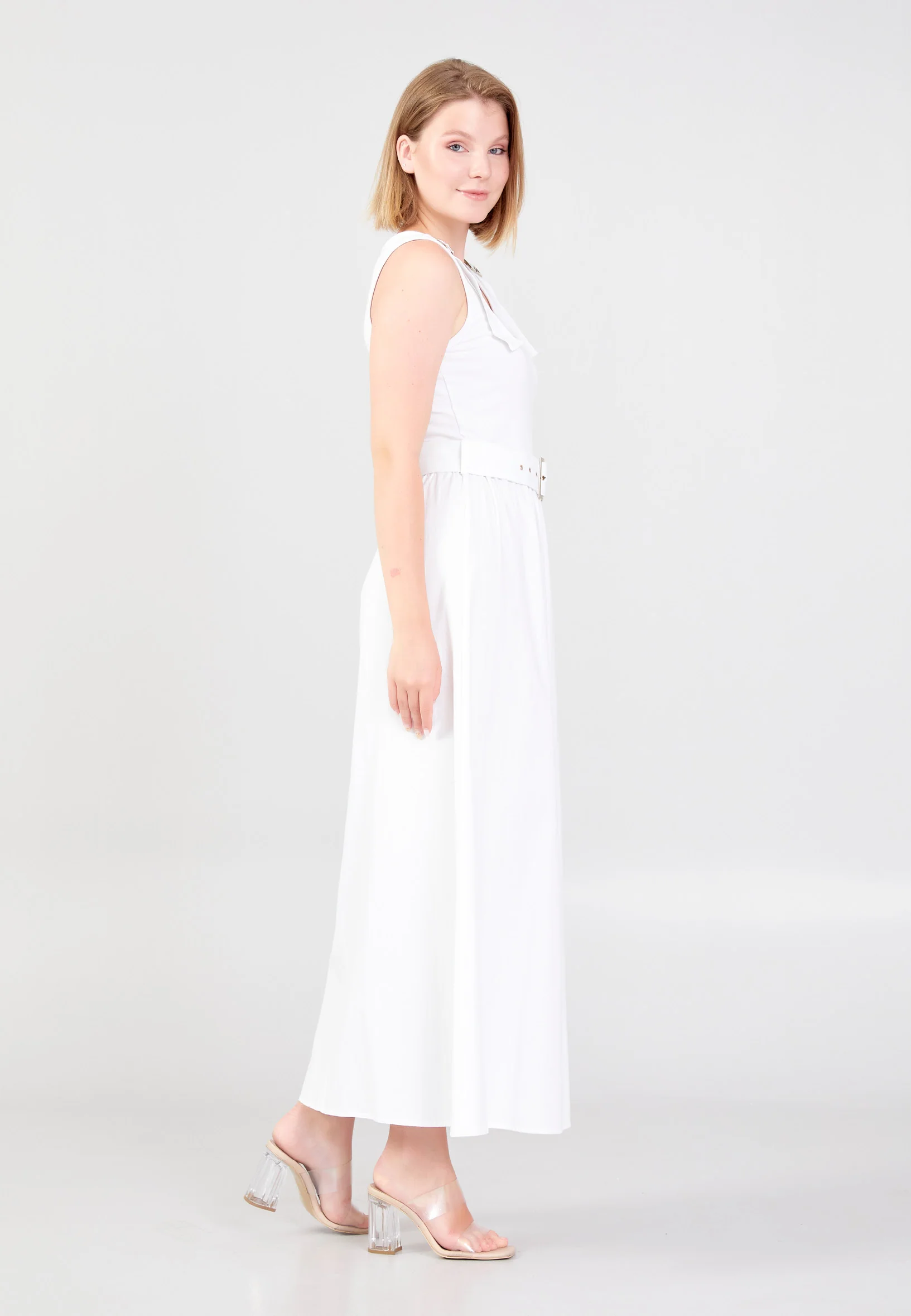 Sleeveless Maxi Polyester Column Regular Casual Dress shu23sy02015 - Image 15