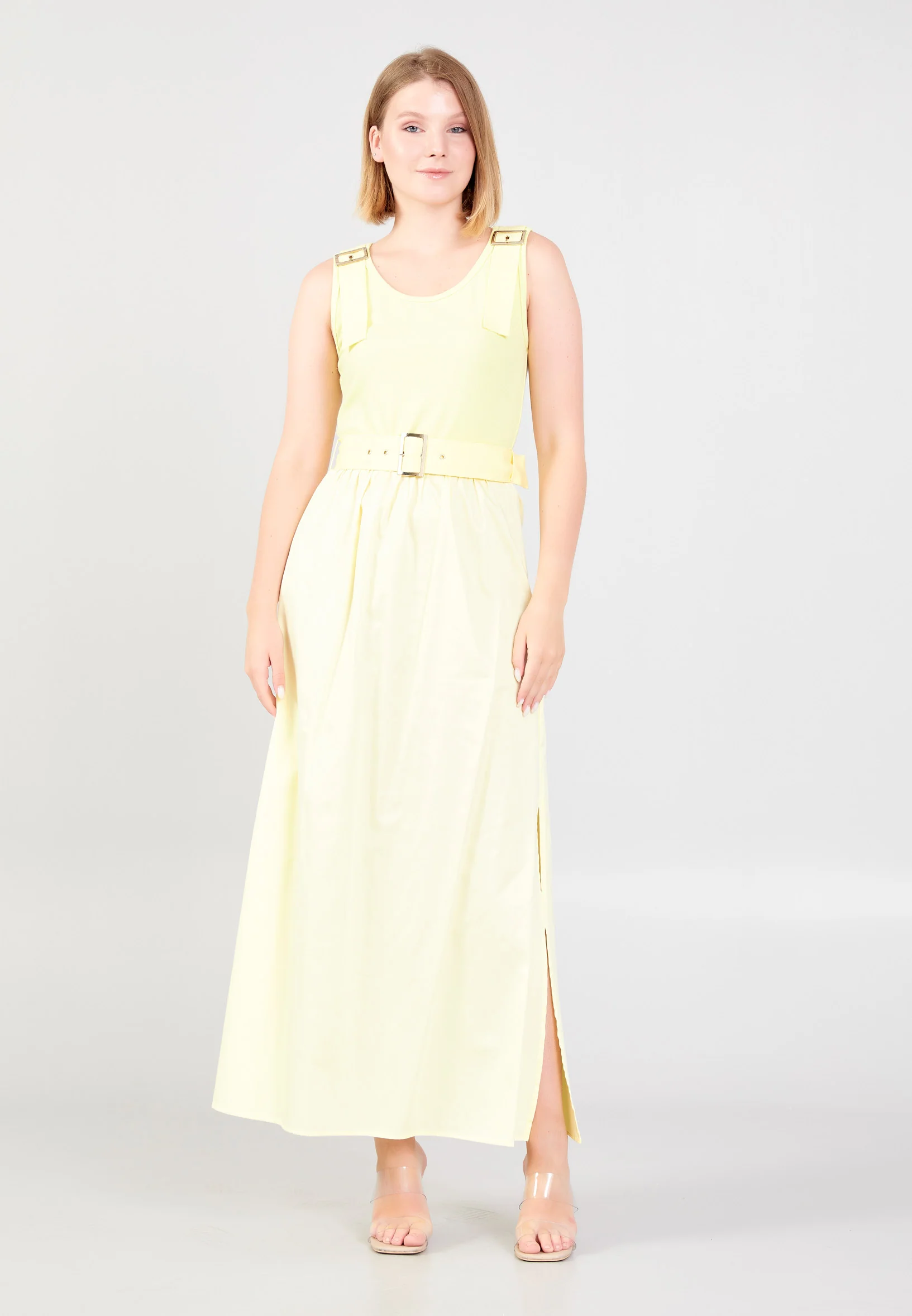 Sleeveless Maxi Polyester Column Regular Casual Dress shu23sy02015 - Image 17