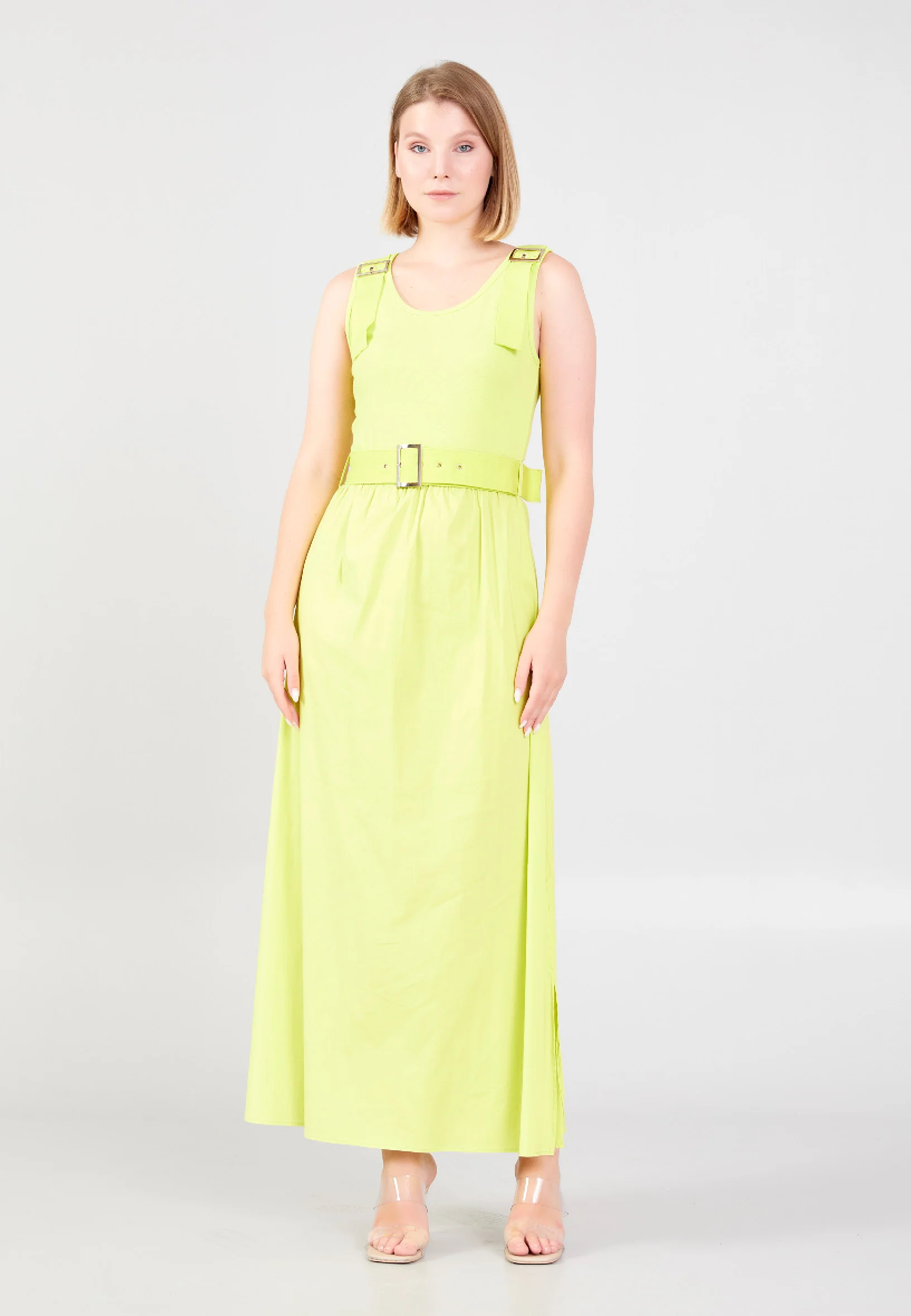 Sleeveless Maxi Polyester Column Regular Casual Dress shu23sy02015 - Image 5