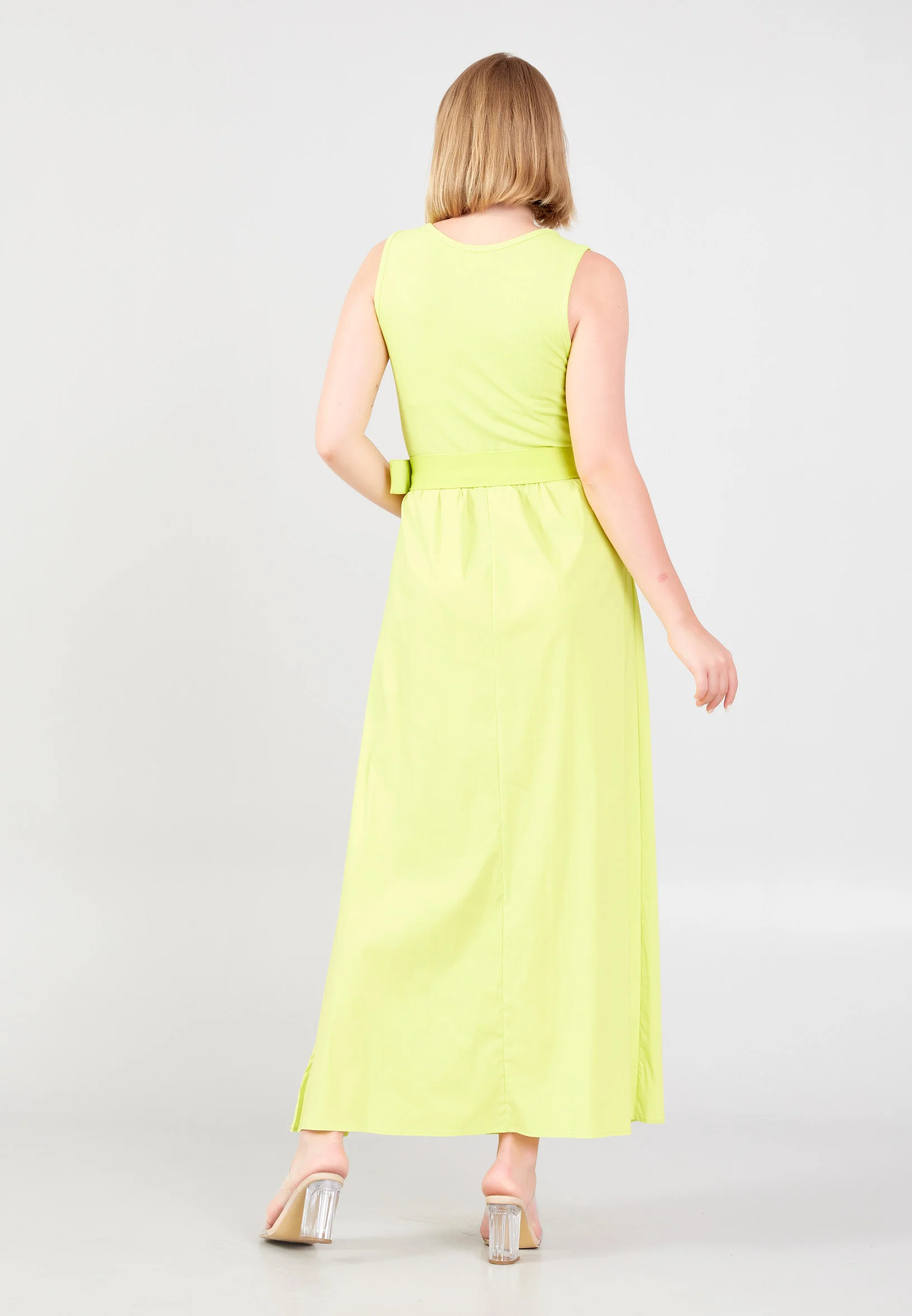 Sleeveless Maxi Polyester Column Regular Casual Dress shu23sy02015 - Image 6
