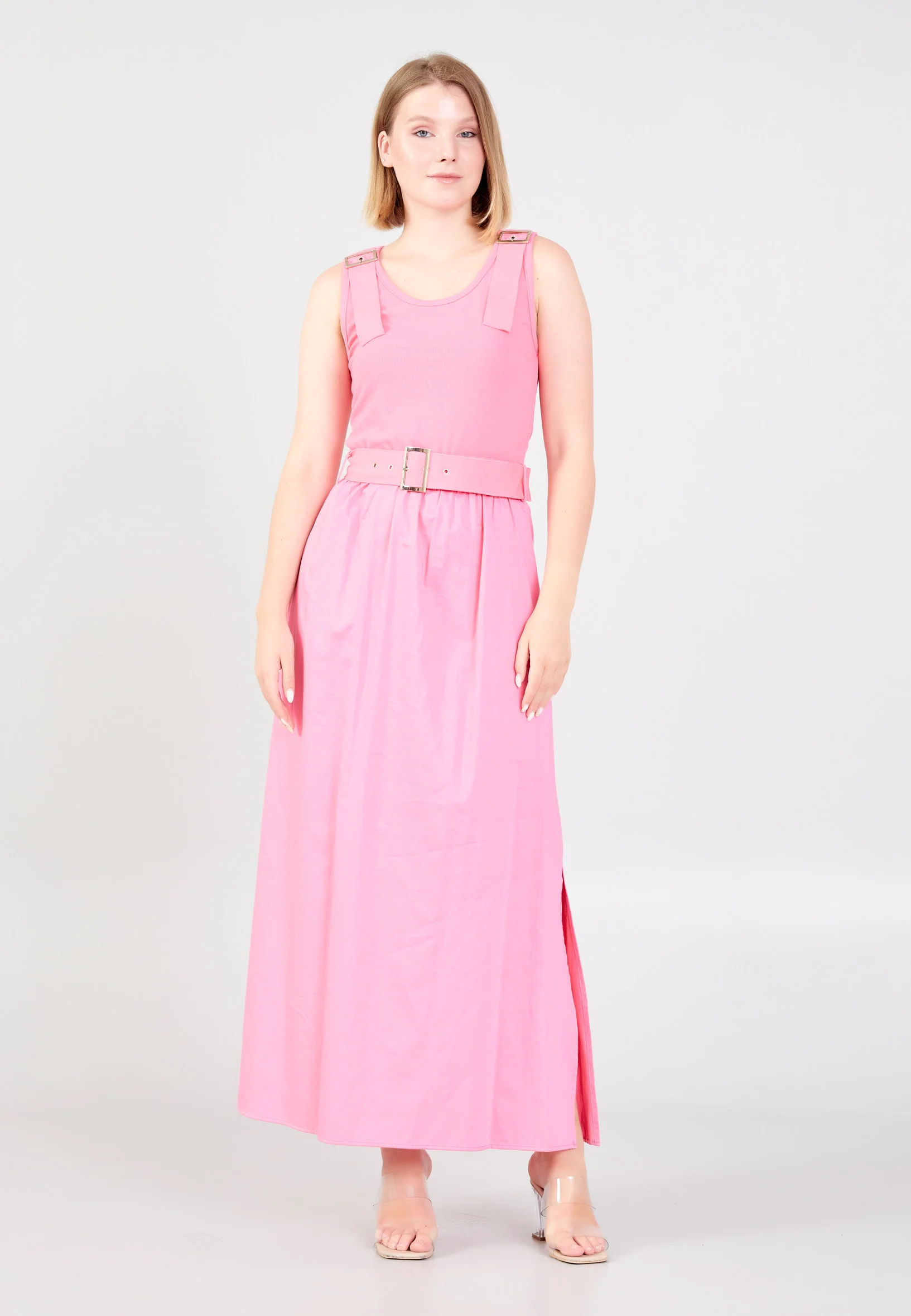 Sleeveless Maxi Polyester Column Regular Casual Dress shu23sy02015 - Image 9