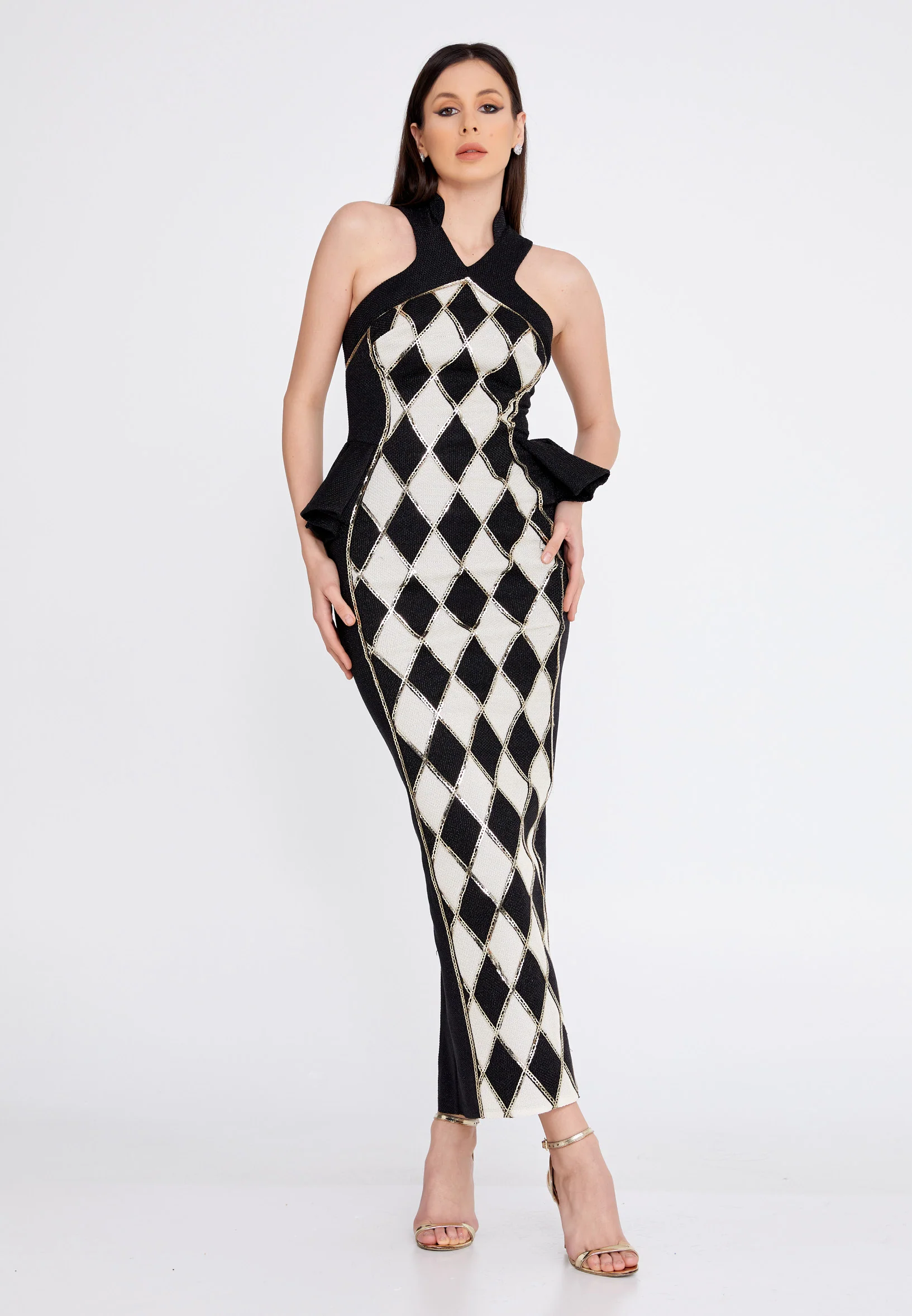 Sleeveless Maxi Polyester Column Regular Prom Dress crm22sel0854