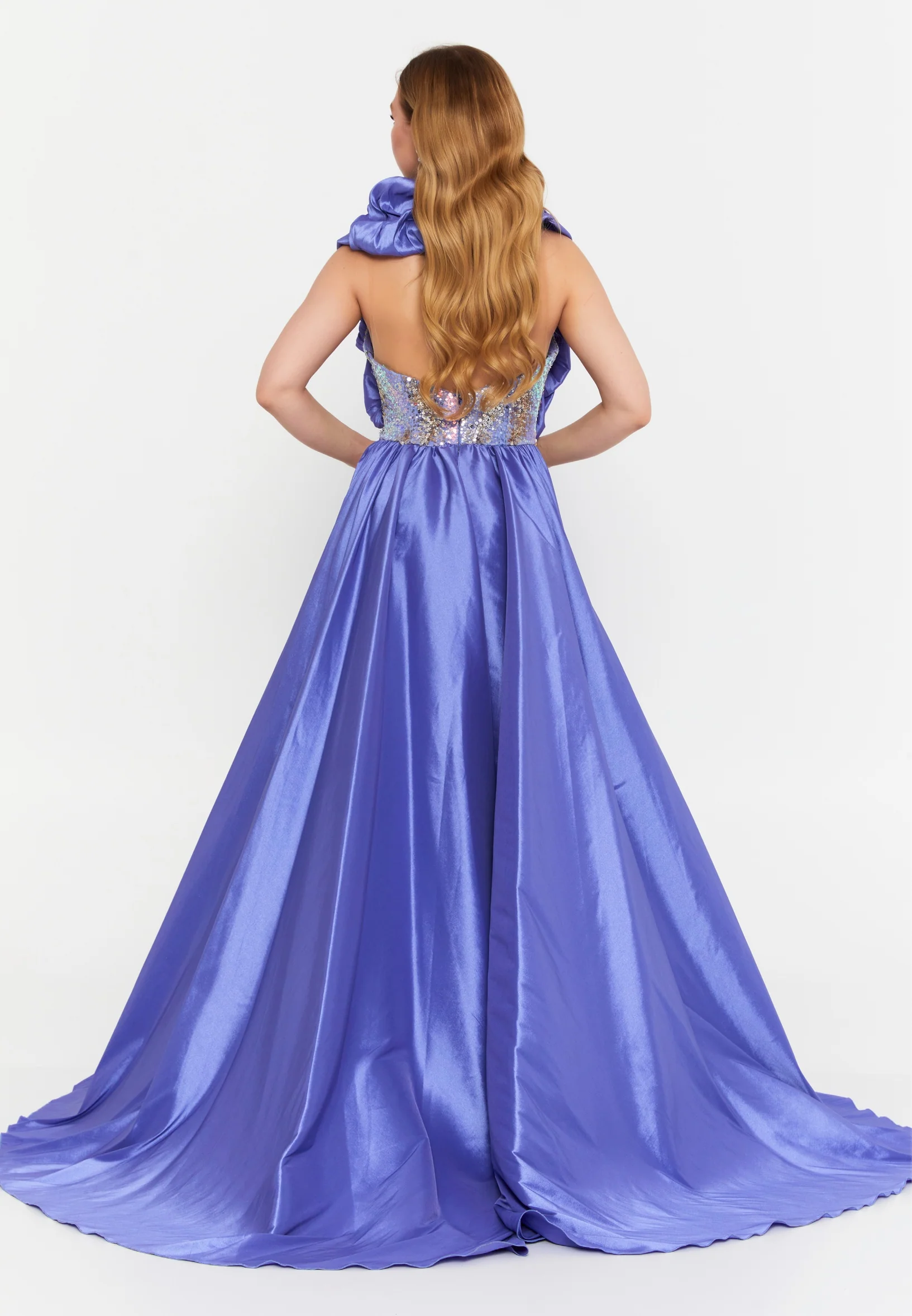 Sleeveless Maxi Polyester Column Regular Prom Dress prl0115 - Image 2