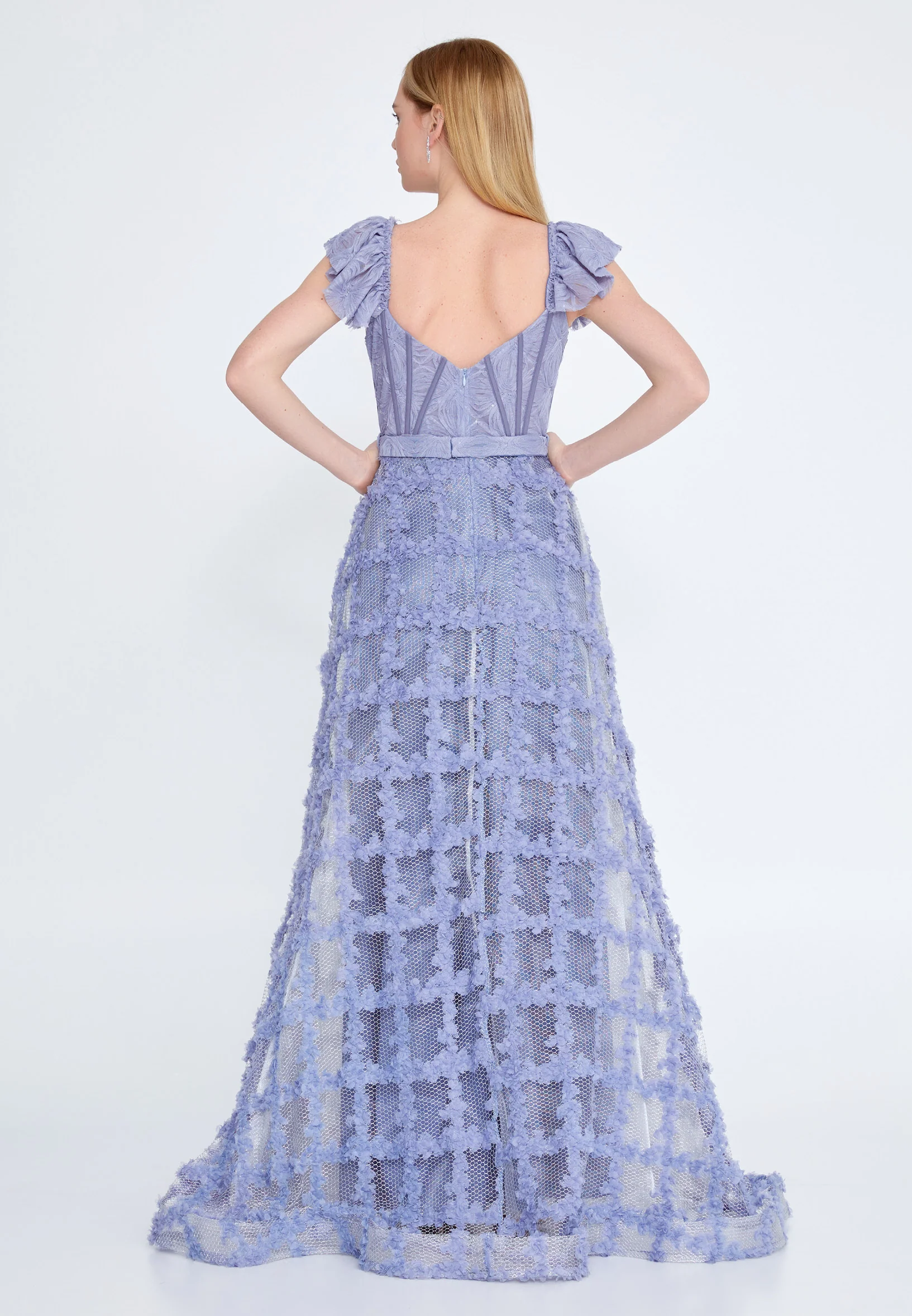Sleeveless Maxi Polyester Gown Regular Prom Dress rmn3000 - Image 10