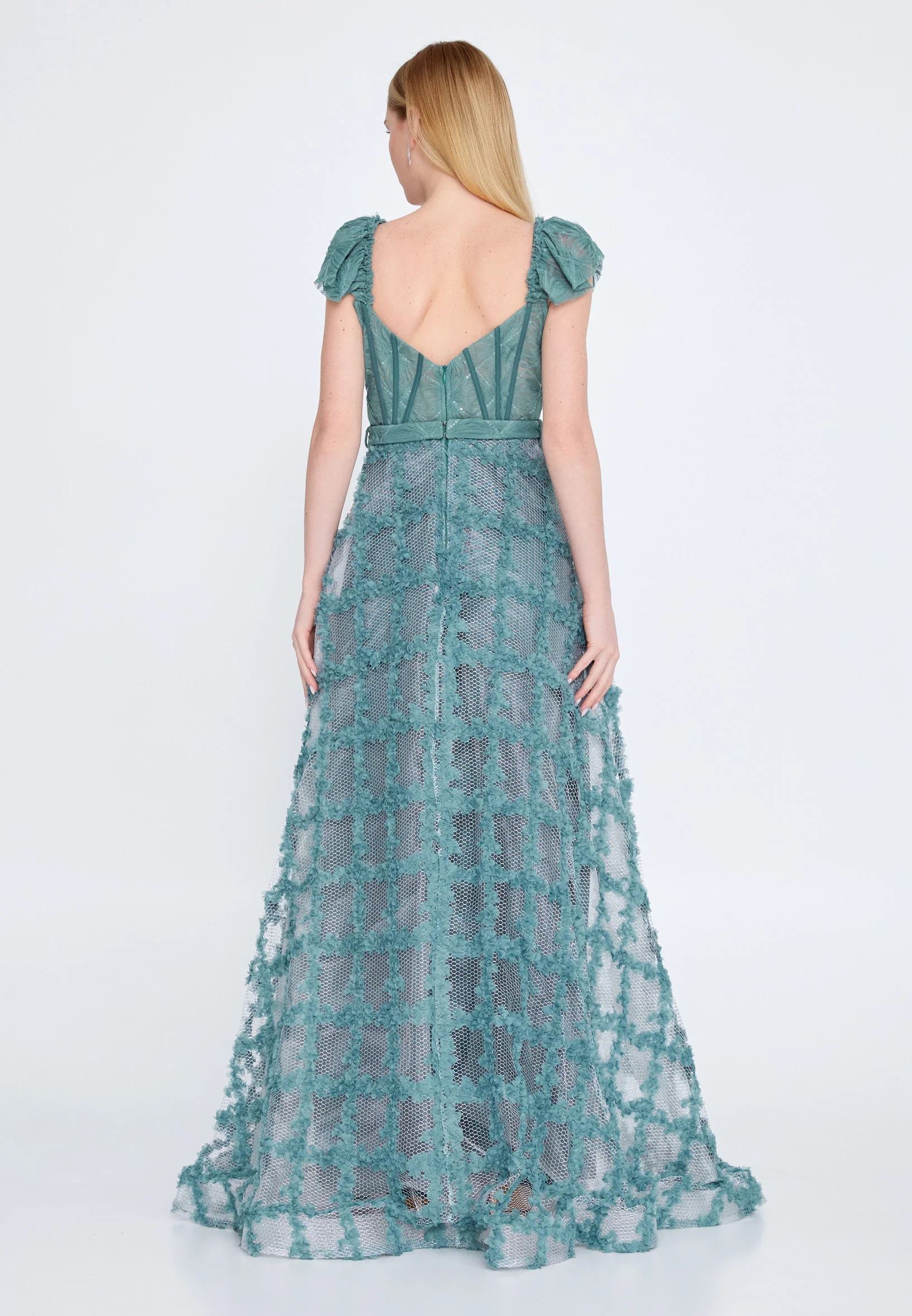 Sleeveless Maxi Polyester Gown Regular Prom Dress rmn3000 - Image 14
