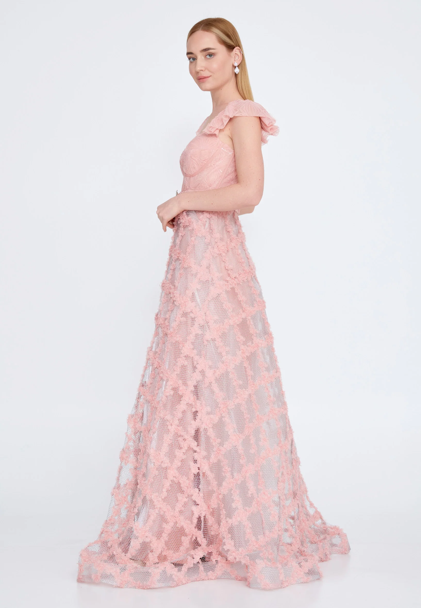 Sleeveless Maxi Polyester Gown Regular Prom Dress rmn3000 - Image 19