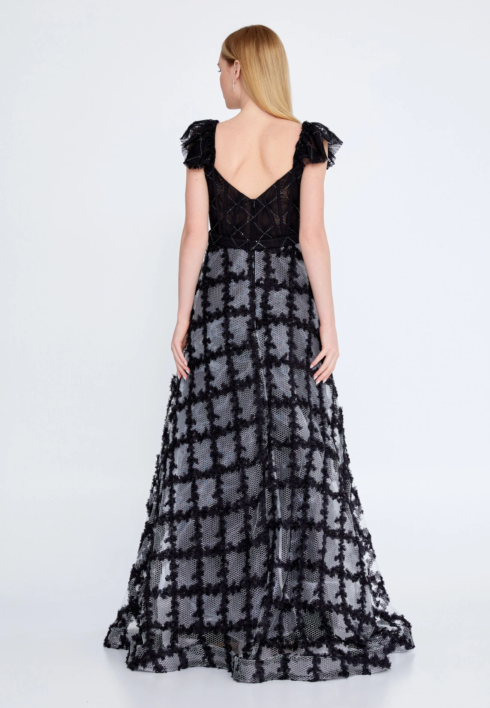 Sleeveless Maxi Polyester Gown Regular Prom Dress rmn3000 - Image 2