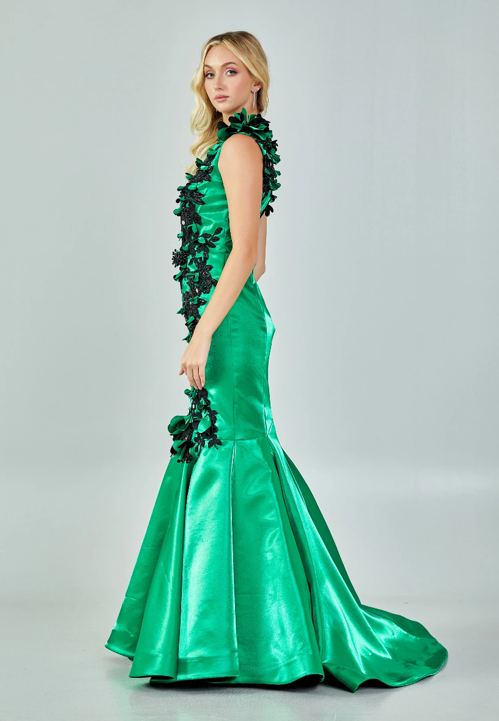 Sleeveless Maxi Polyester Mermaid Regular Prom Dress mtn88123 - Image 6