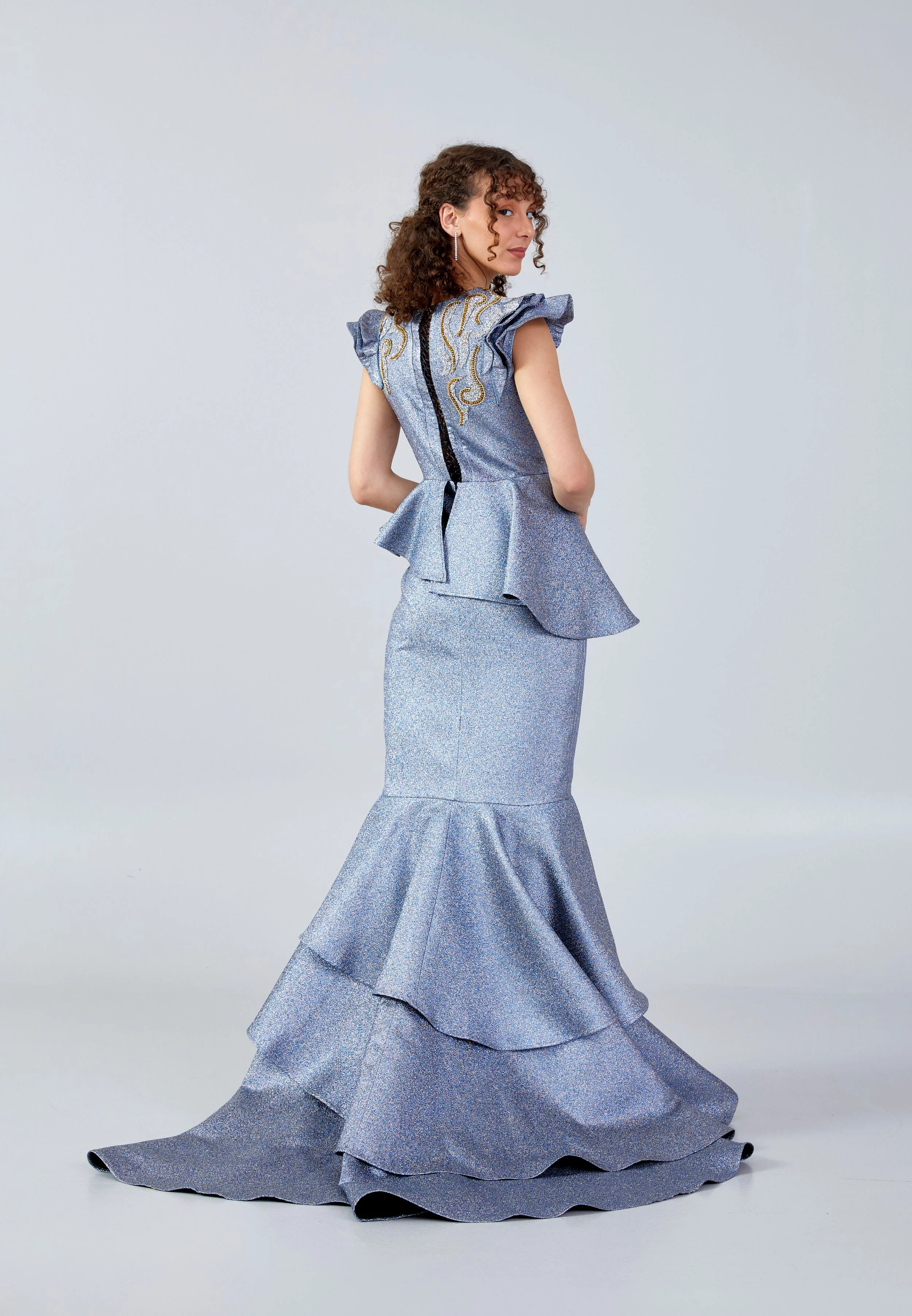 Sleeveless Maxi Polyester Mermaid Regular Prom Dress mtn88138 - Image 2