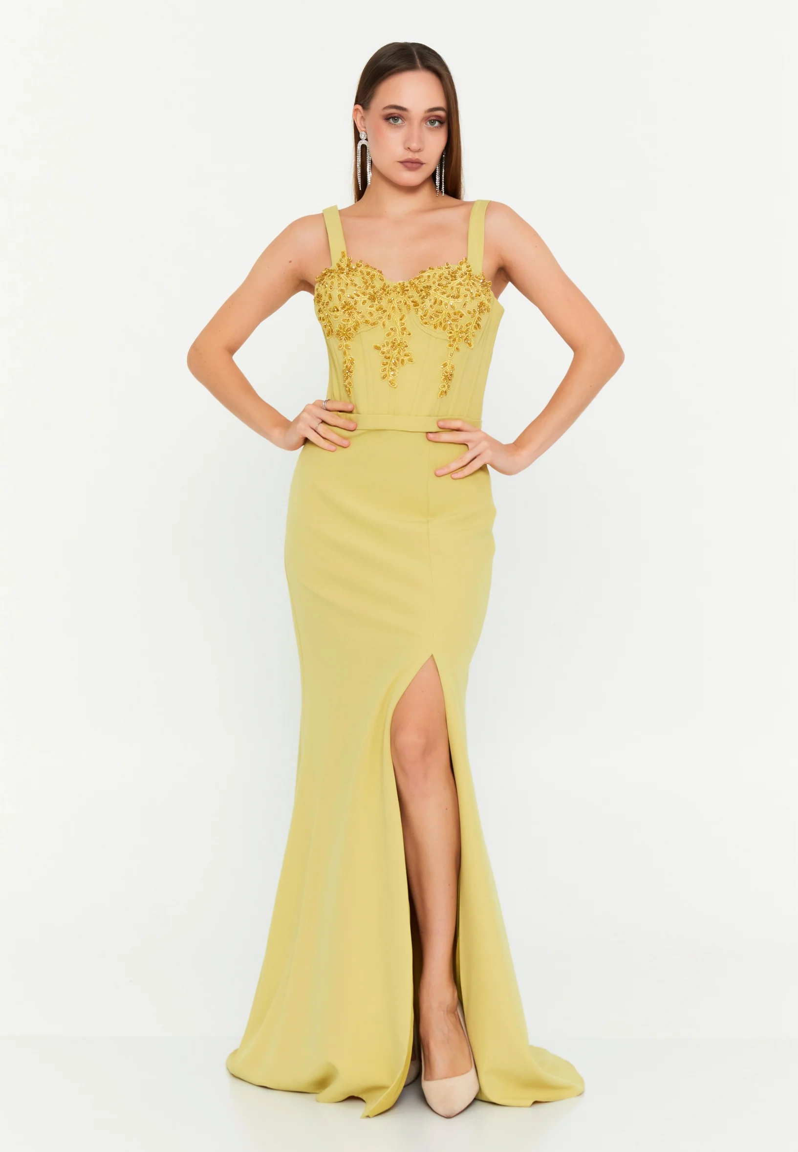 Sleeveless Maxi Polyester Mermaid Regular Wedding Guest Dress msp77367 - Image 13