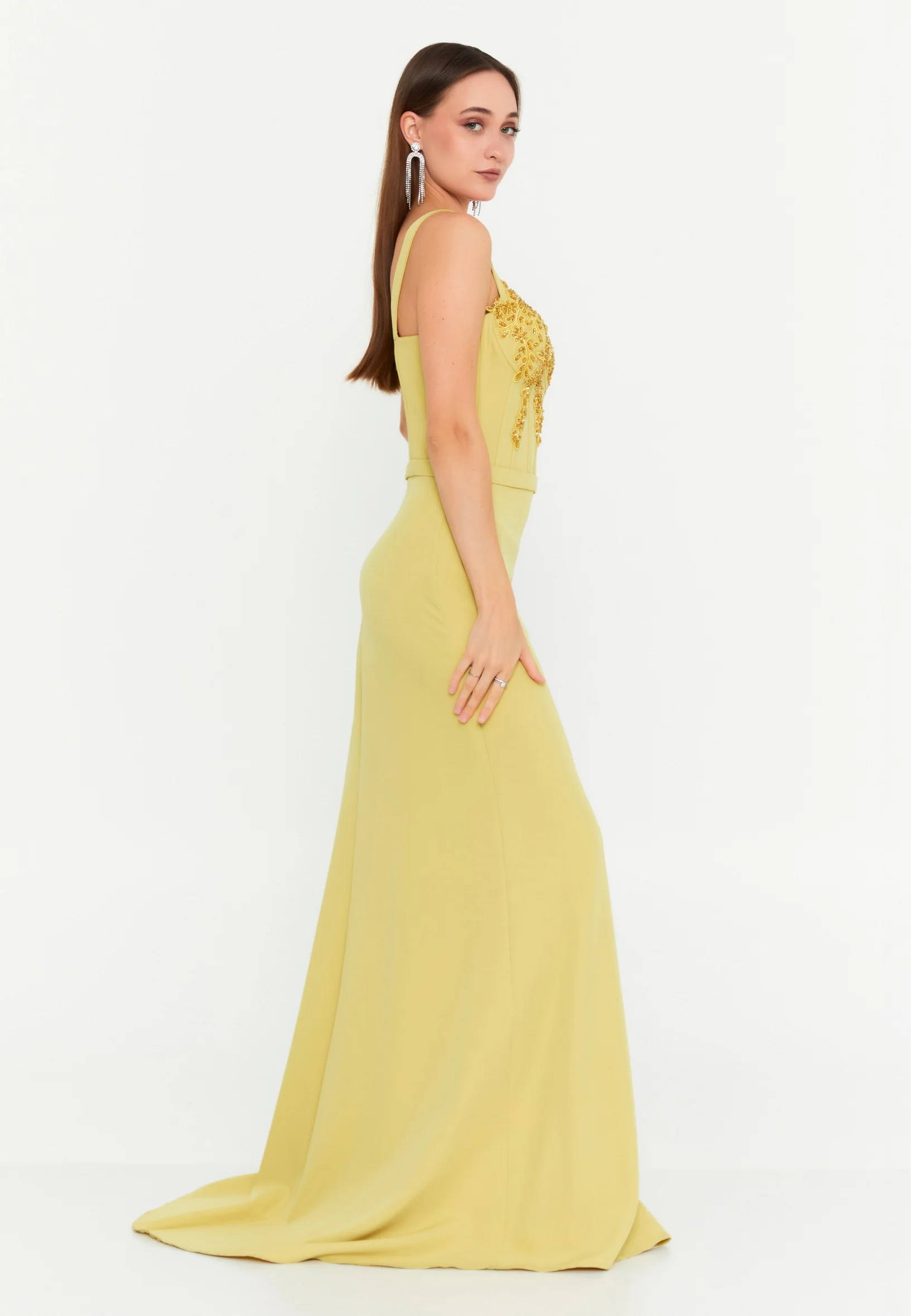 Sleeveless Maxi Polyester Mermaid Regular Wedding Guest Dress msp77367 - Image 15
