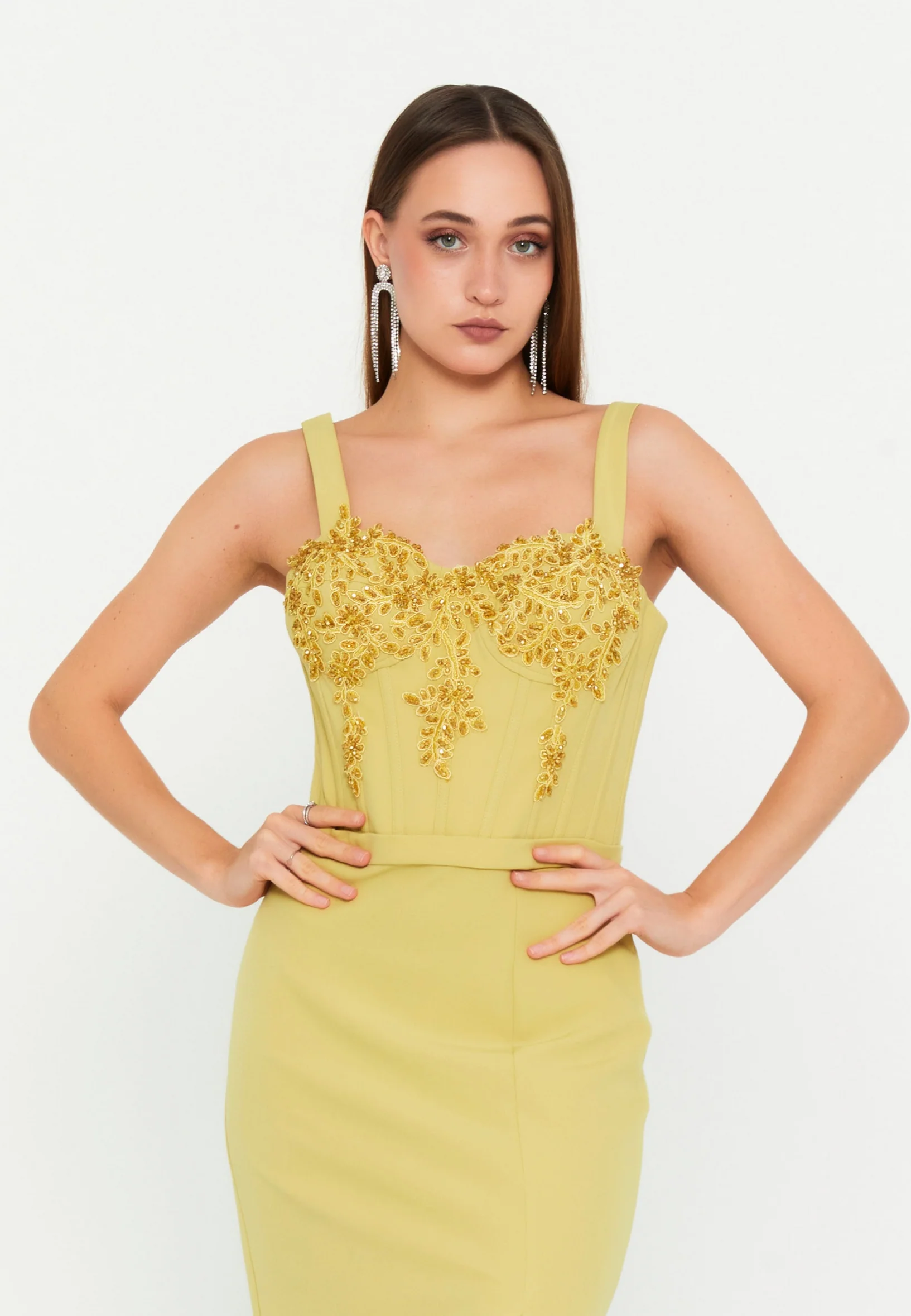 Sleeveless Maxi Polyester Mermaid Regular Wedding Guest Dress msp77367 - Image 16
