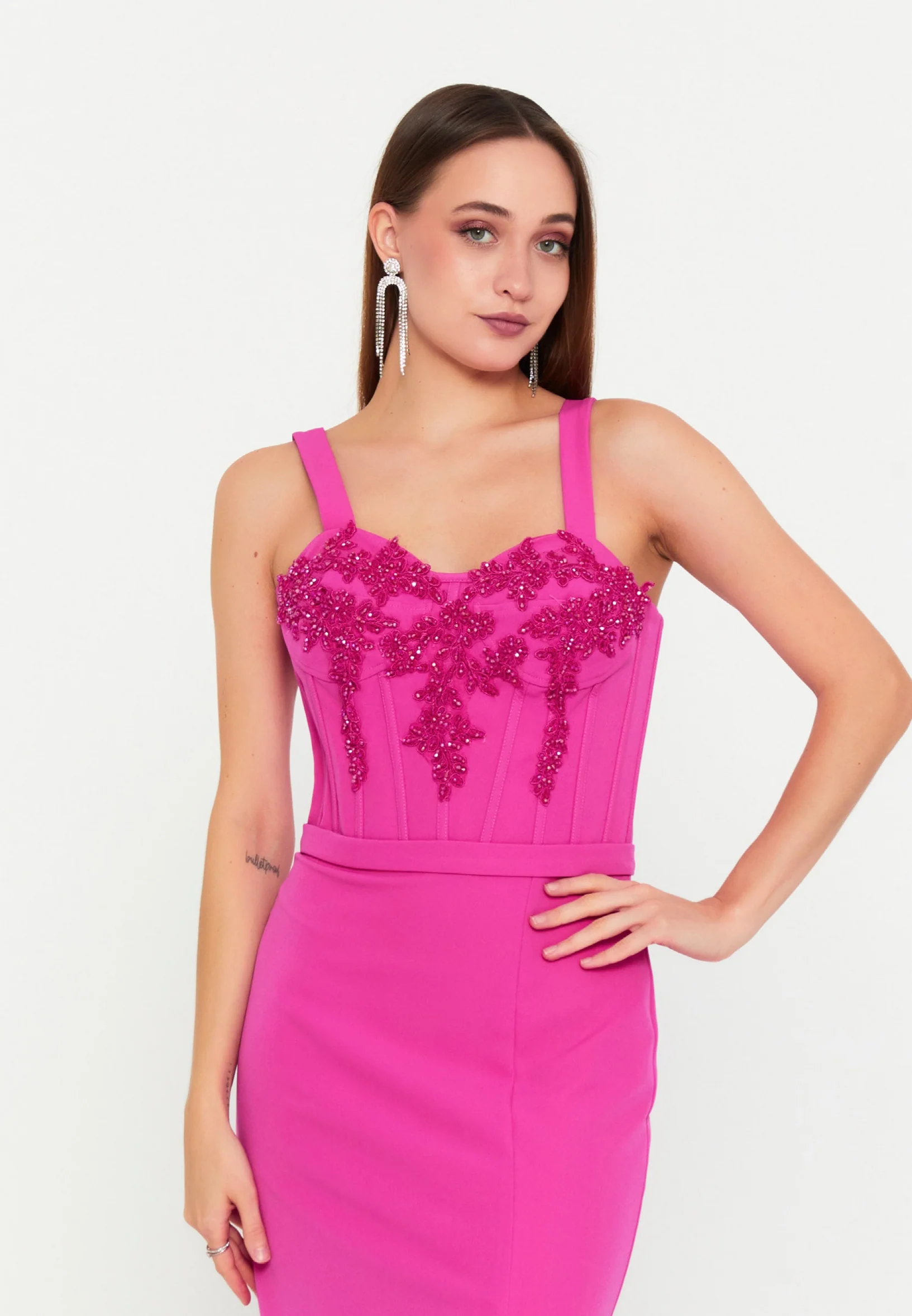 Sleeveless Maxi Polyester Mermaid Regular Wedding Guest Dress msp77367 - Image 8