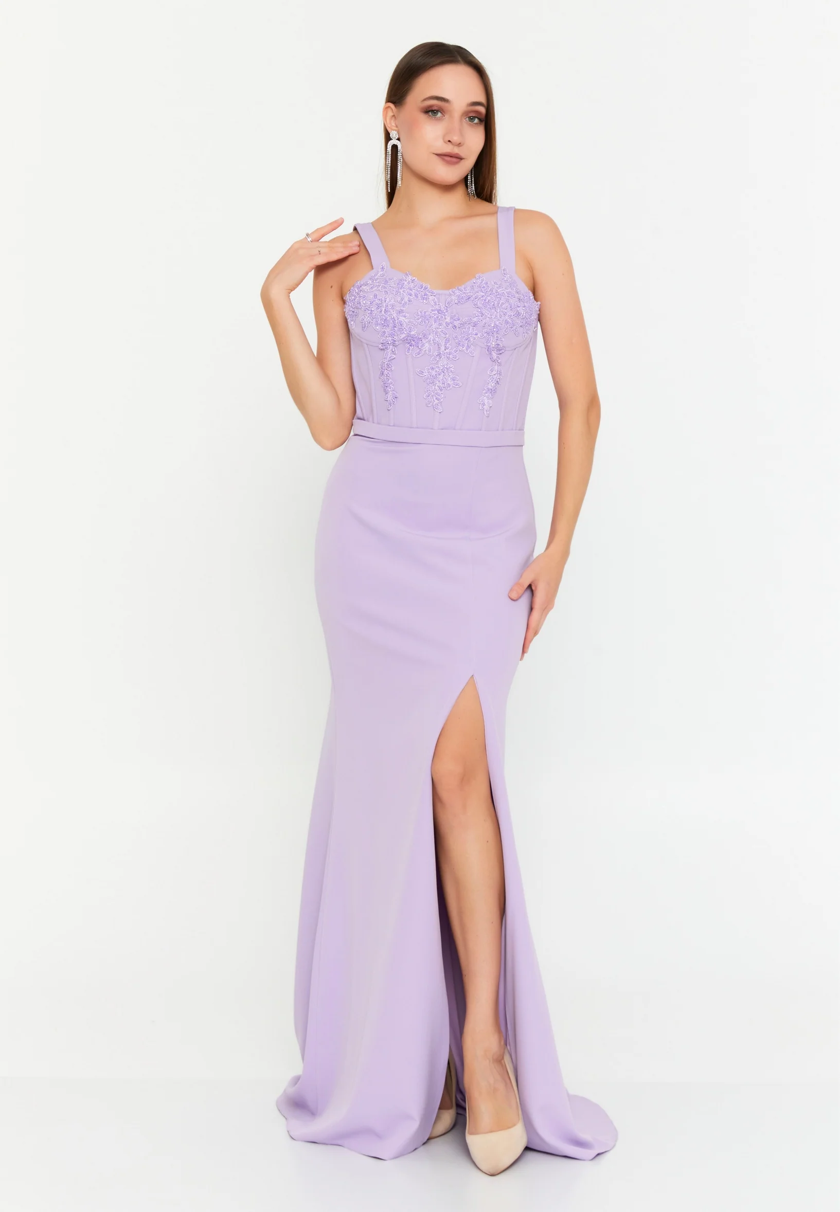 Sleeveless Maxi Polyester Mermaid Regular Wedding Guest Dress msp77367 - Image 9