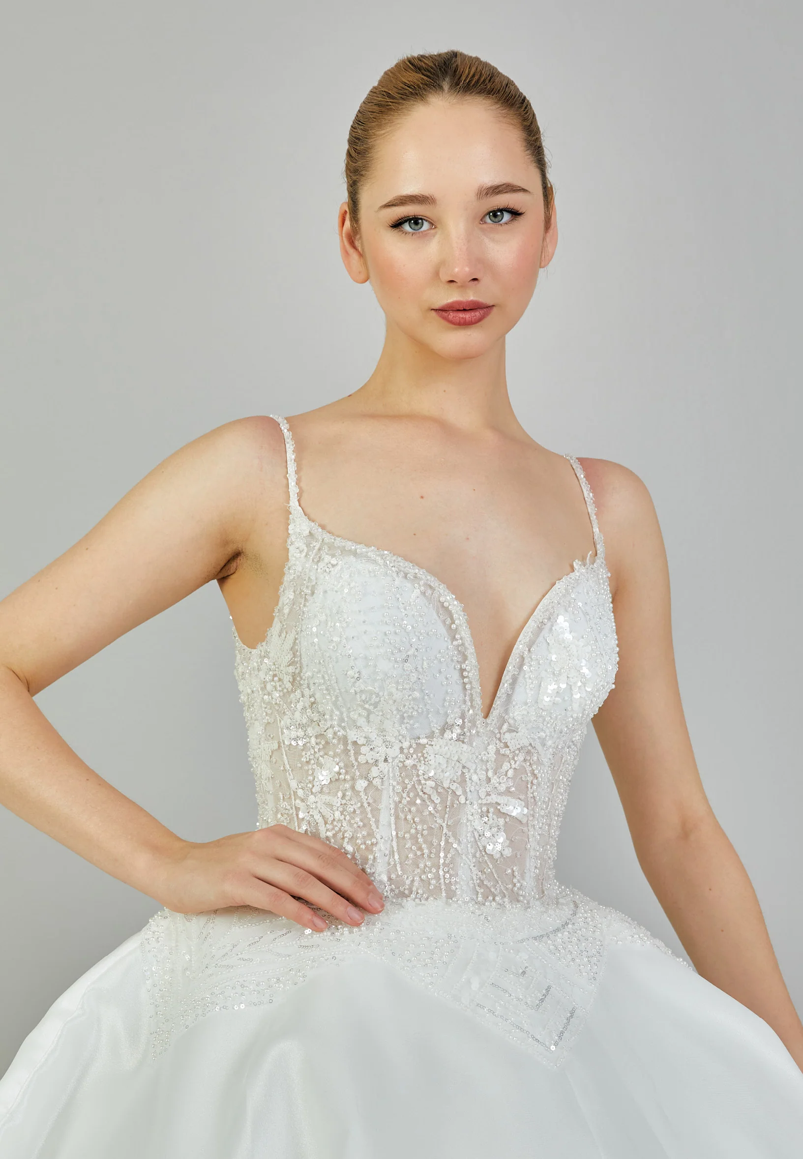 Sleeveless Maxi Polyester Regular Wedding Dress blv350104 - Image 3