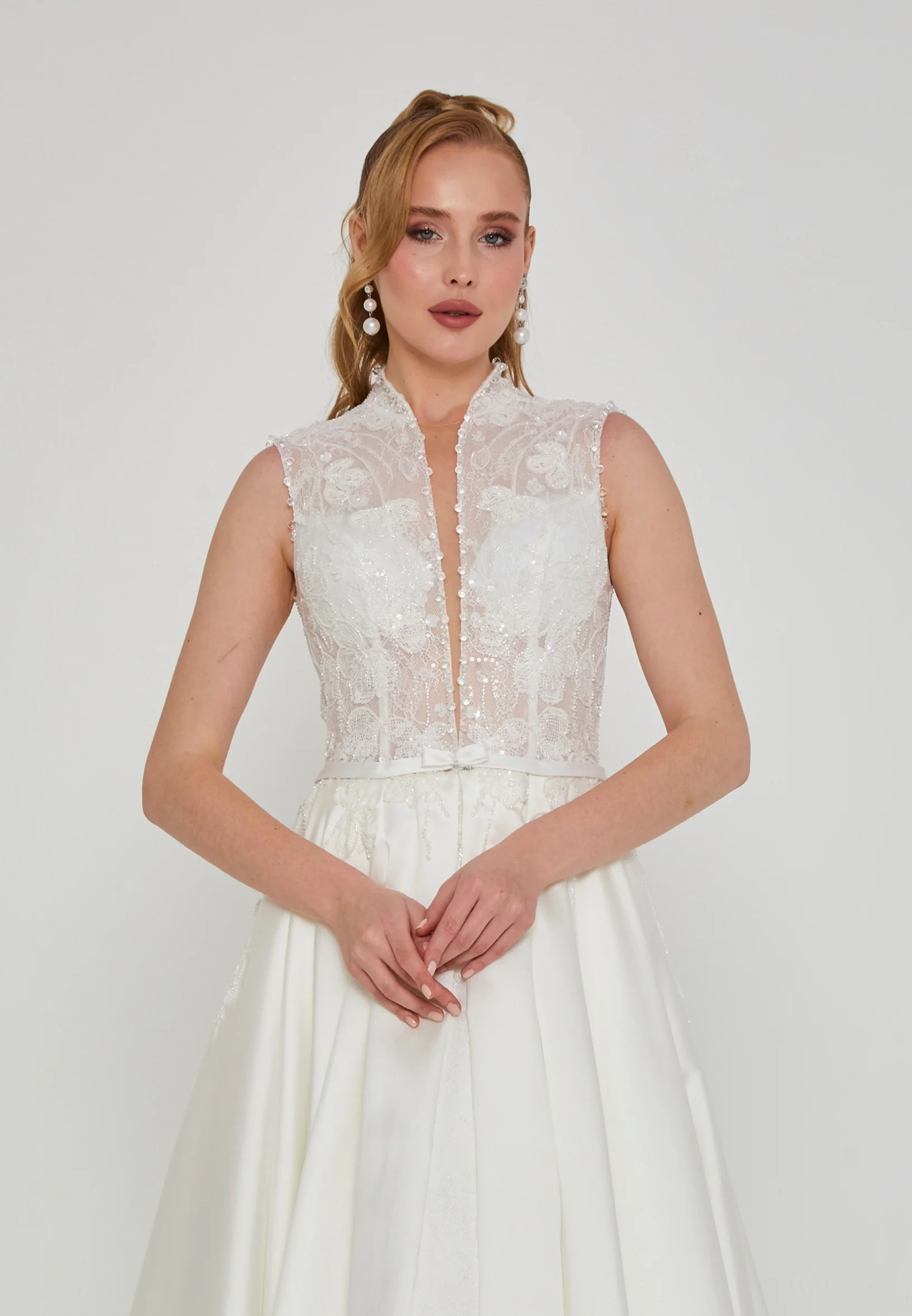Sleeveless Maxi Polyester Regular Wedding Dress rlb1945 - Image 6